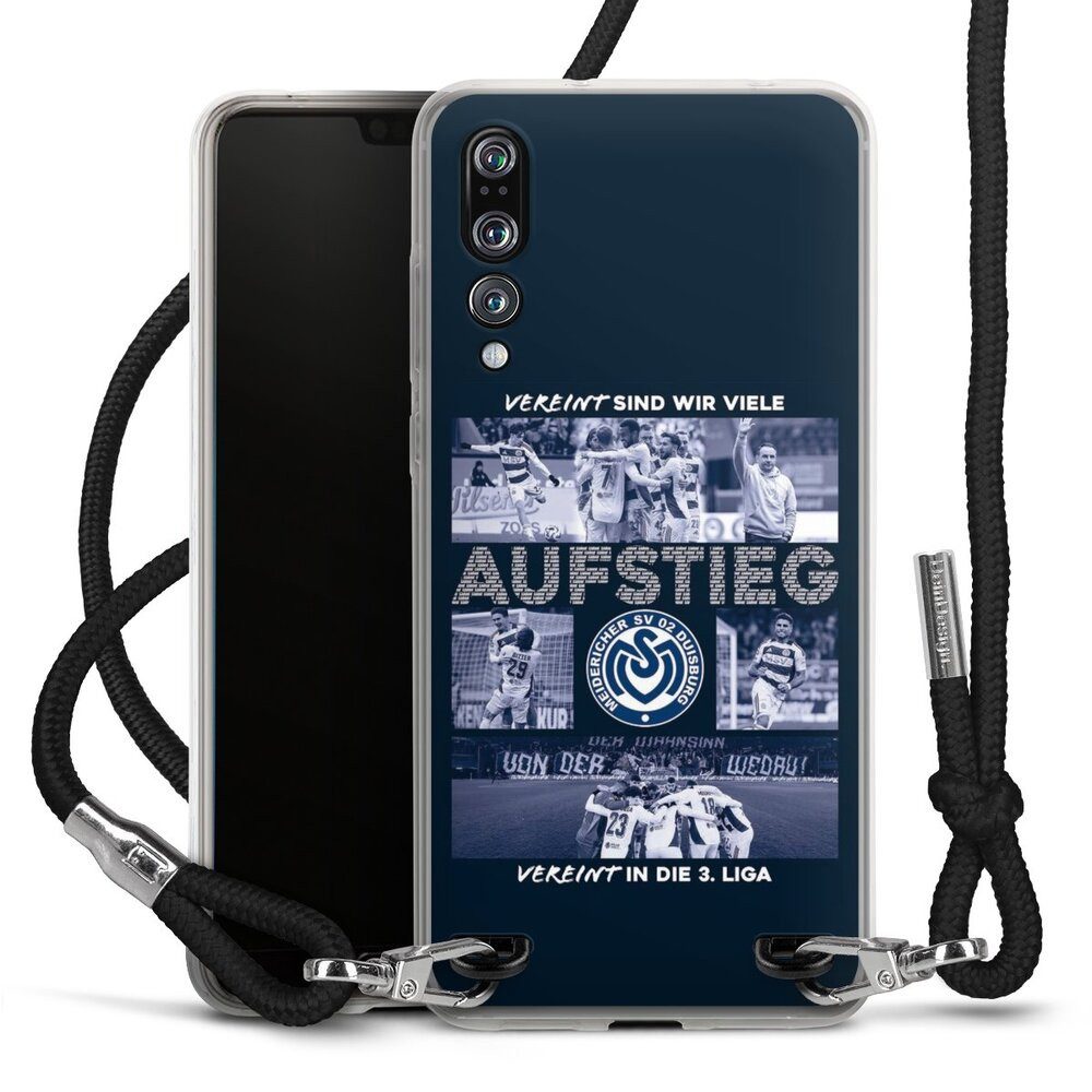DeinDesign Handyhülle MSV Duisburg Aufstieg Offizielles Lizenzprodukt, Huawei P20 Pro Handykette Hülle mit Band Case zum Umhängen