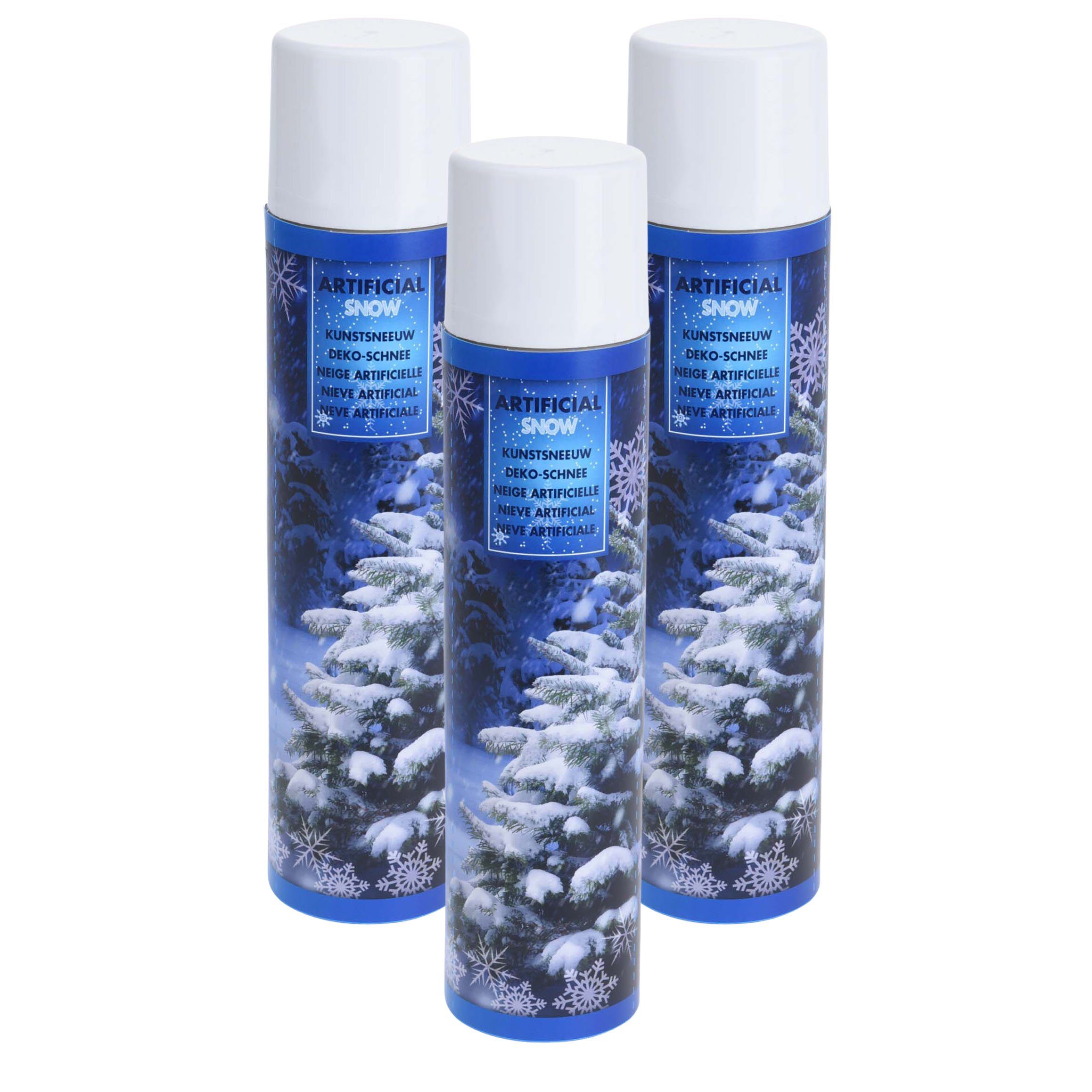Annastore Bastelfarbe 3 tlg. Set Schneespray zum Dekorieren- Dekospray, Dekoschnee, Kunstschnee