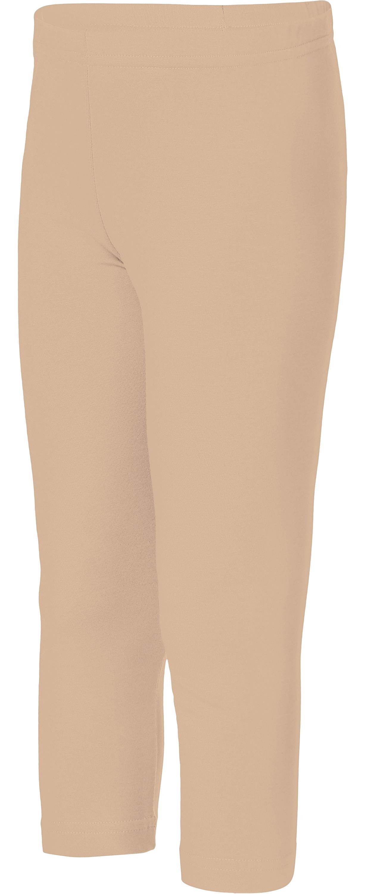 Merry Style Leggings Mädchen MS10-226 Capri Bund aus (1-tlg) Leggings Sand Baumwolle 3/4 elastischer