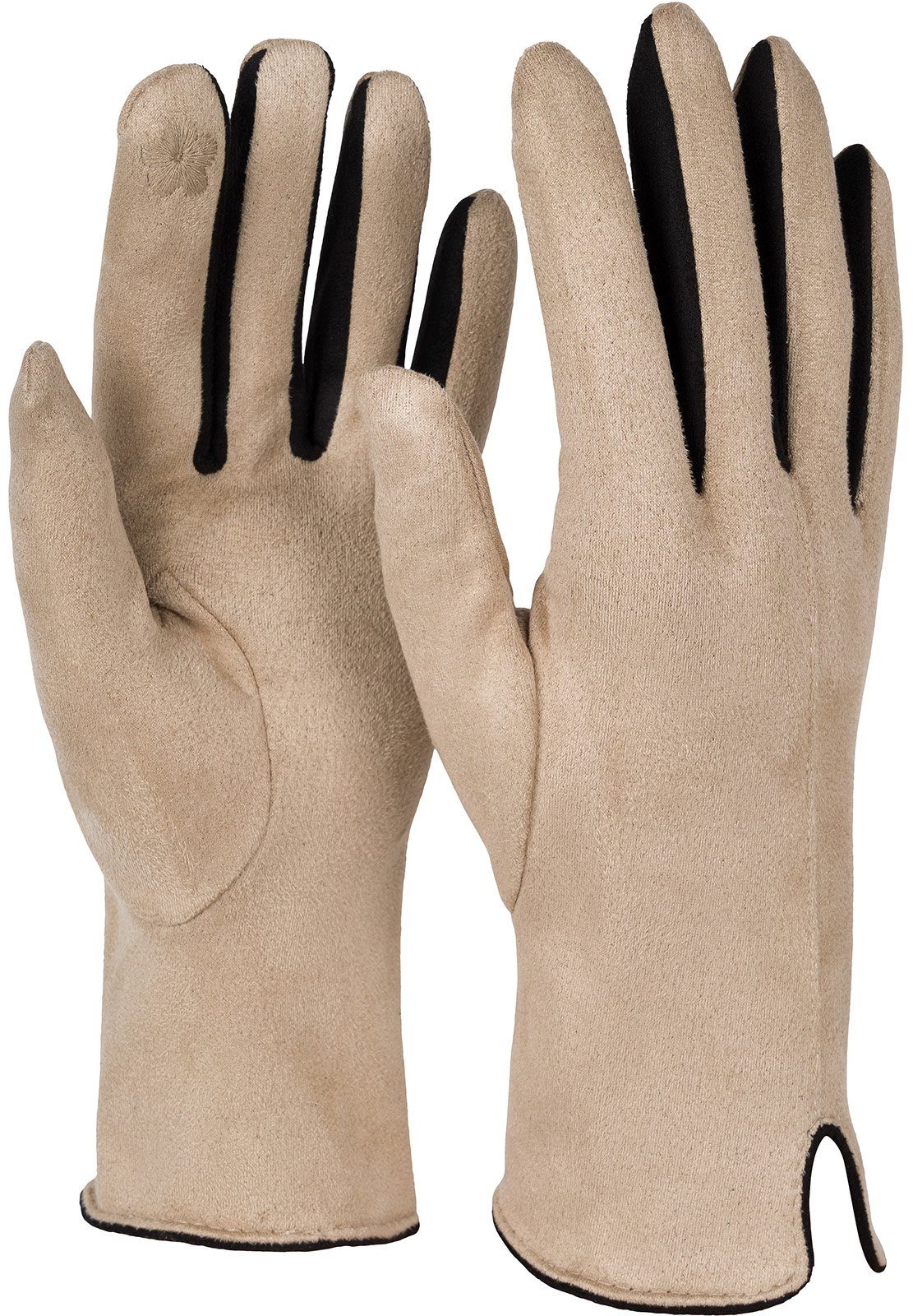 styleBREAKER Fleecehandschuhe Touchscreen Handschuhe Kontrast (1-St) günstig online kaufen