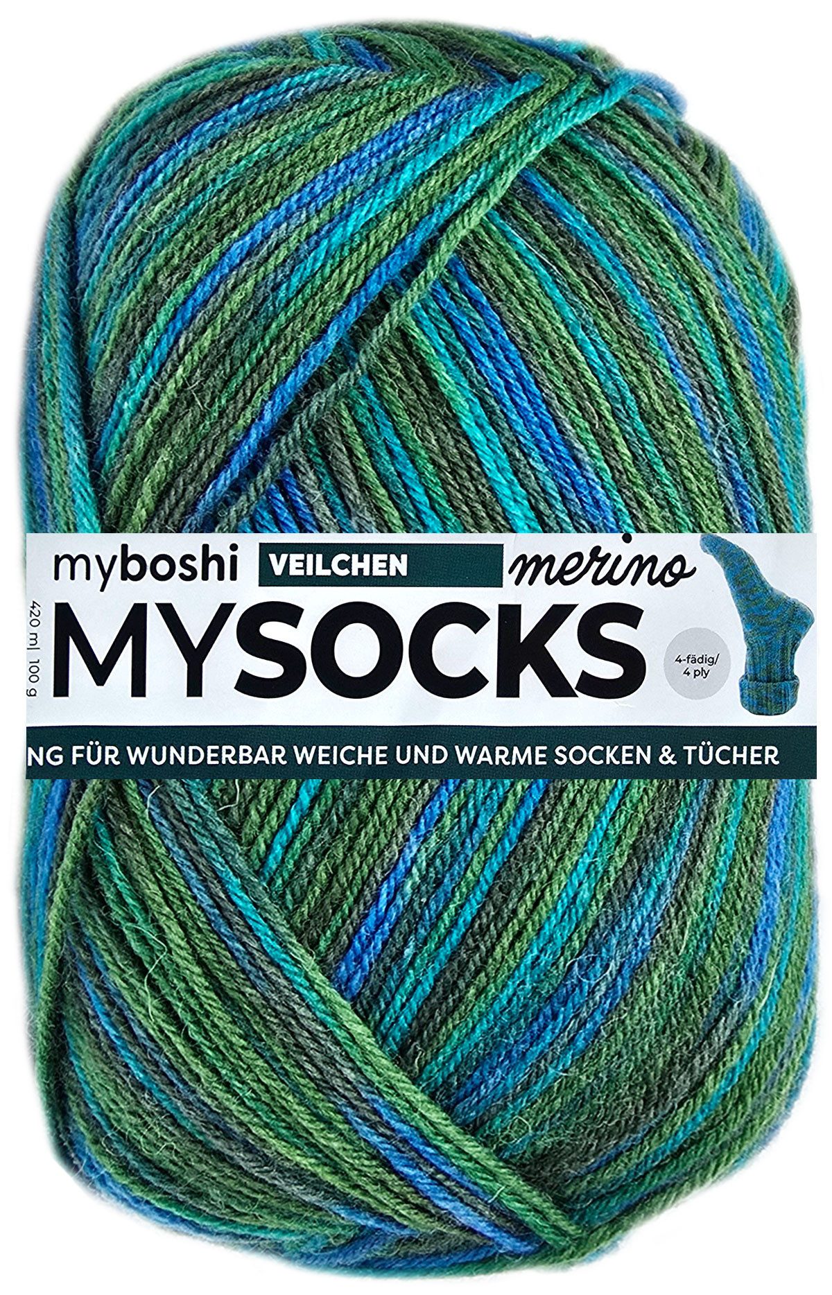 myboshi 100 Gramm MyBoshi MySocks Merino Sockenwolle Häkelwolle