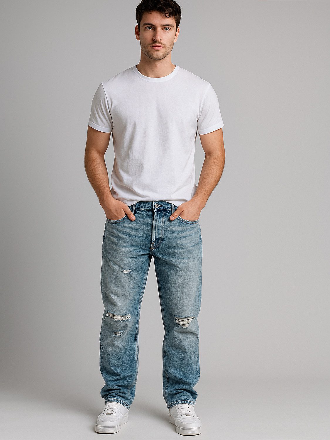 Egomaxx Regular-fit-Jeans Mit Destroyed Details und günstig online kaufen