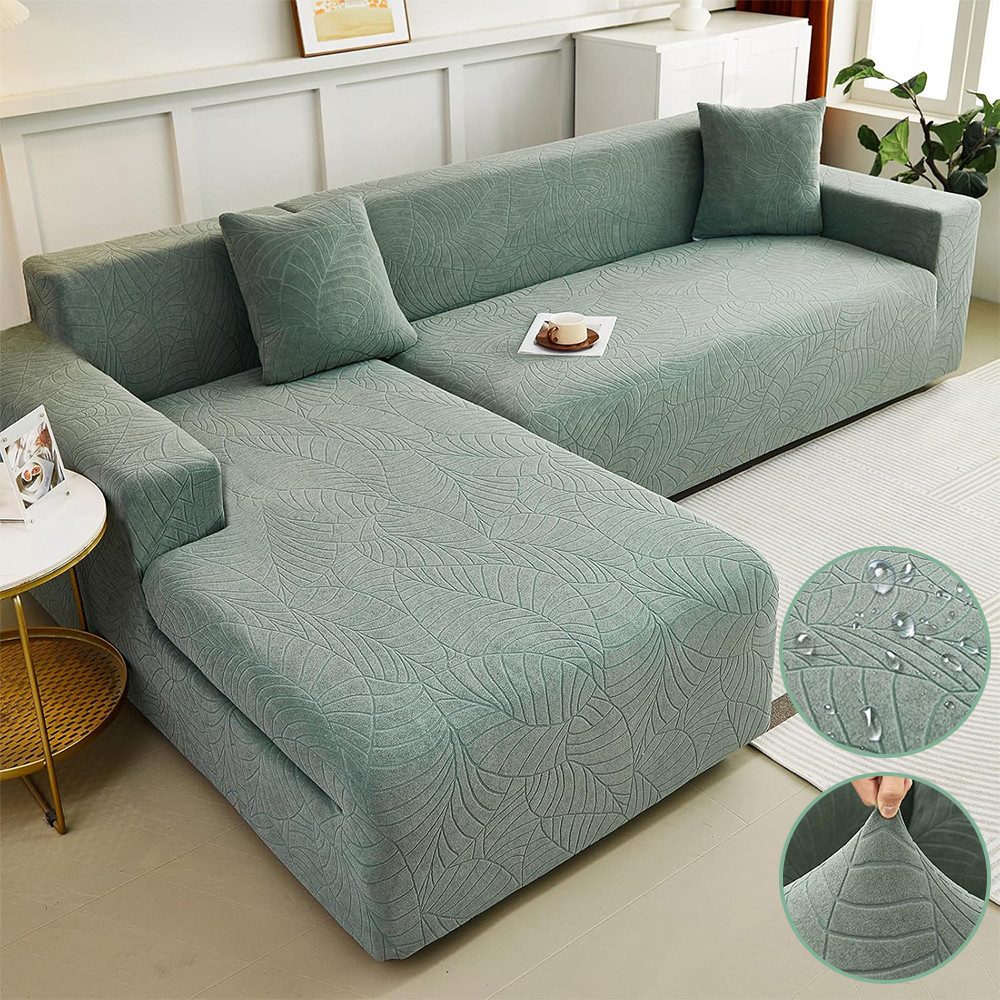 RWEUOQ Sofahusse Sofa Überzug berzug Ecksofa Sofaschoner Wasserdichter 185-230cm, L Form Sofabezug Stretch Schutzdecke Universal für Sektionssofa