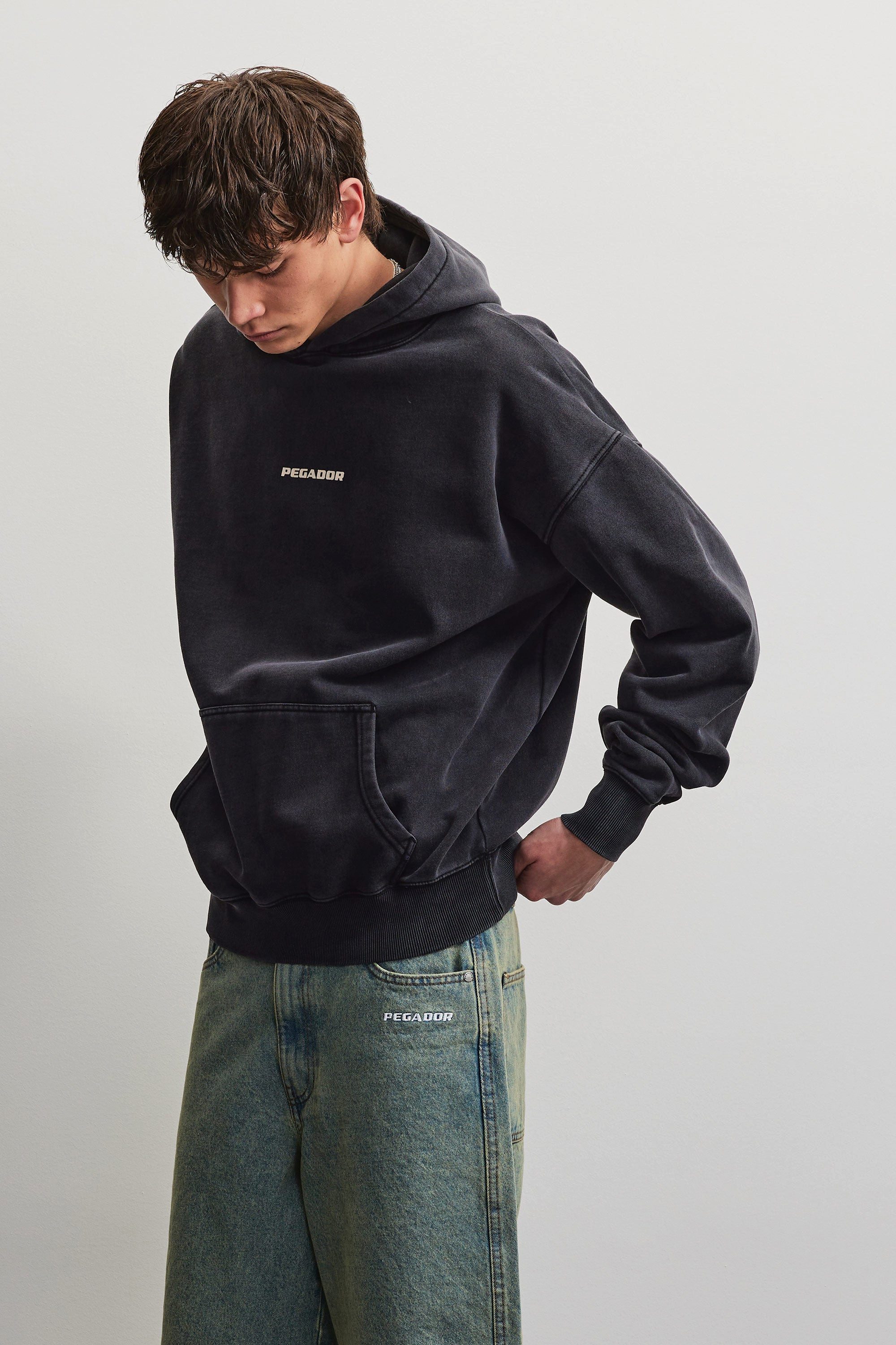 PEGADOR Kapuzensweatshirt COLNE LOGO OVERSIZED HOODIE Baumwollmischung, oversize