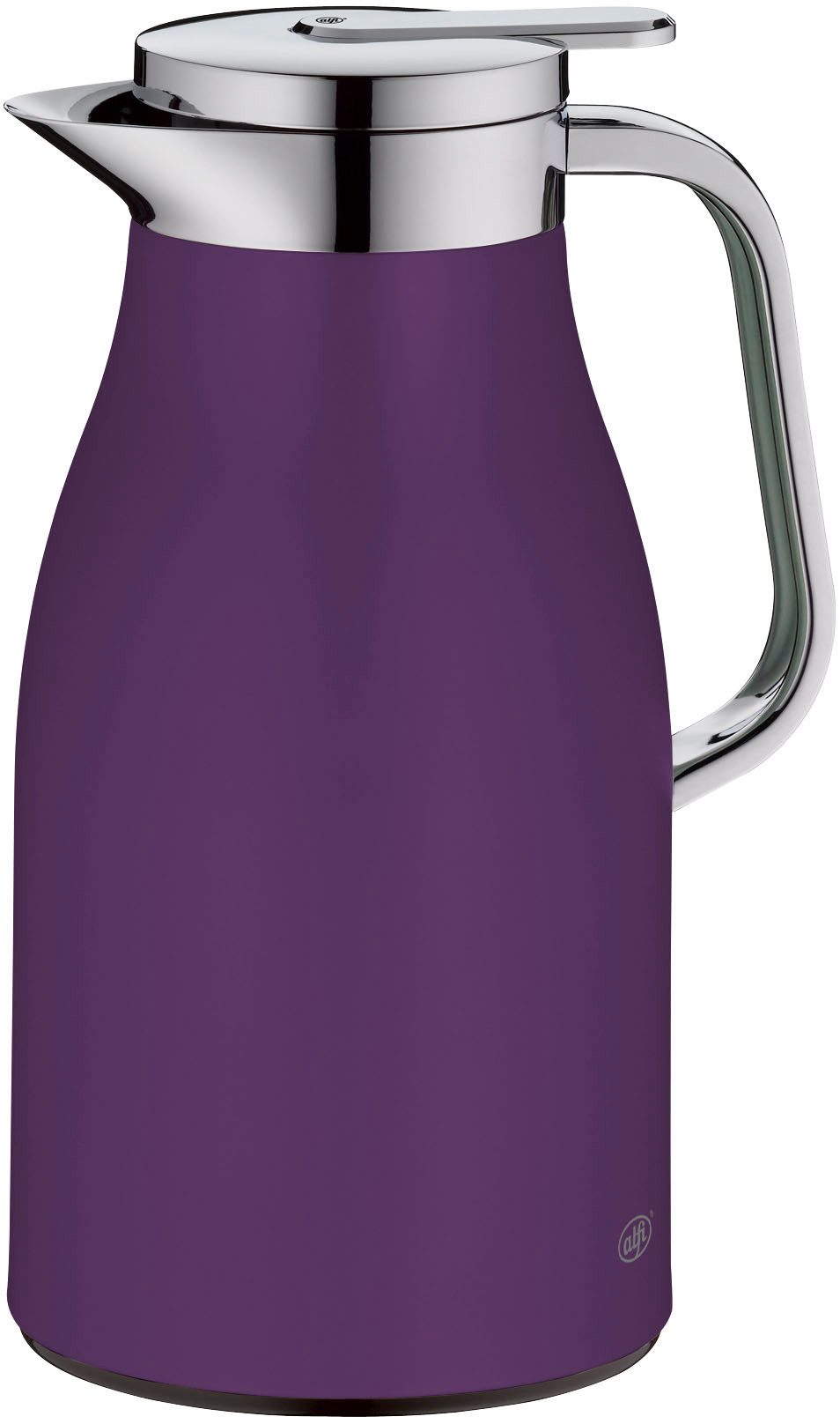 Alfi Isolierkanne SKYLINE, mit Hartglaseinsatz und ergonomischem Griff, 1 l, (1-St), 12h heiß & 24h kalt, Drehverschluss mit bequemem Druckknopf