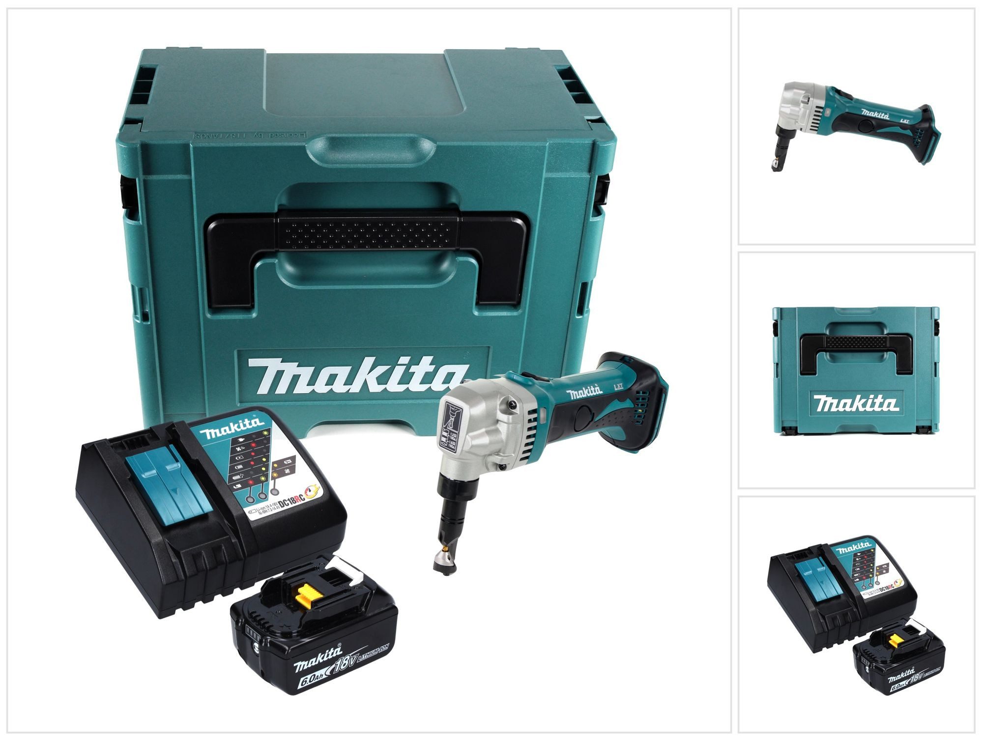 Makita Зубастик DJN 161 RG1J Akku Зубастикschere 18 V + 1x Akku 6,0 Ah + Ladegerät + M