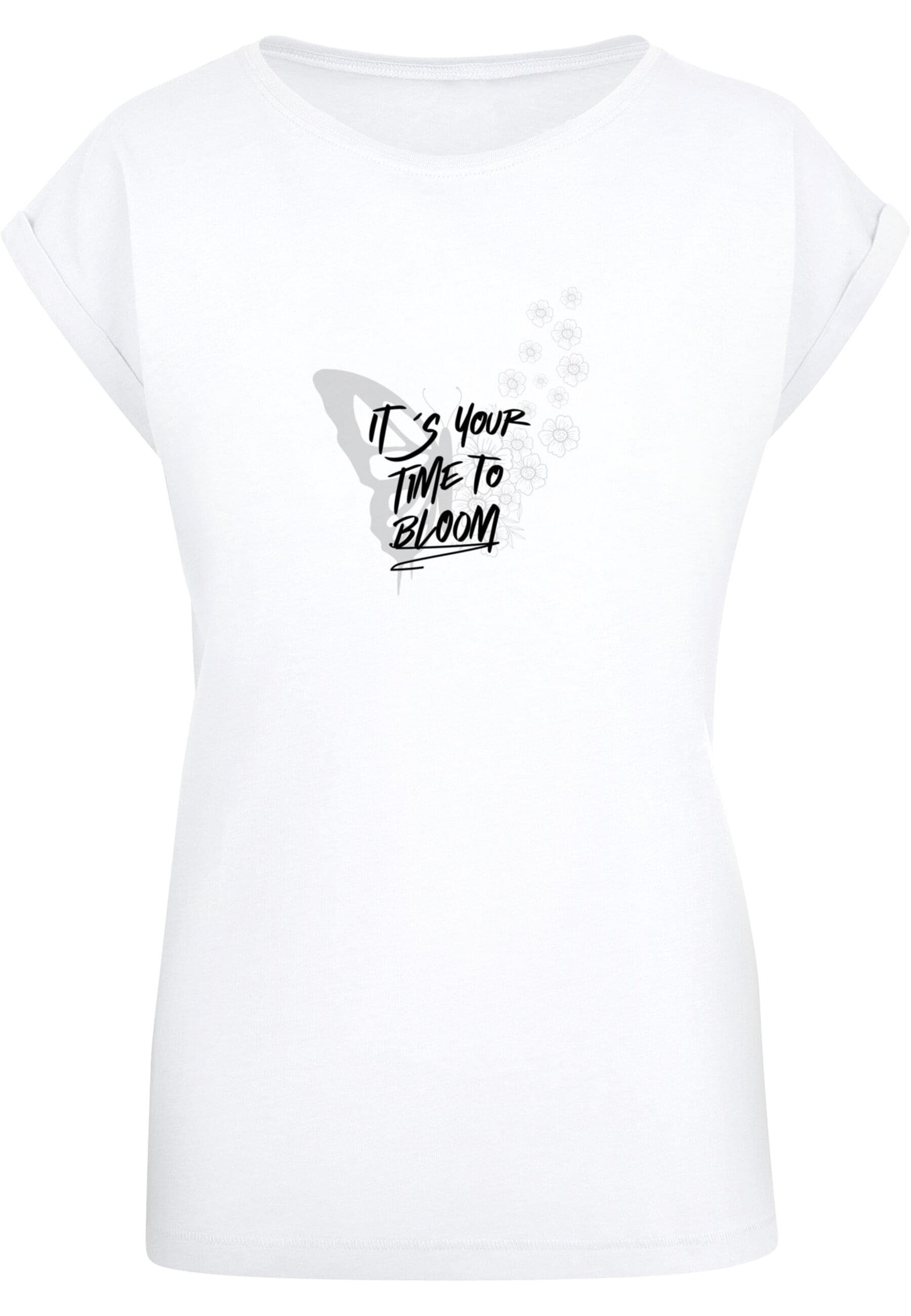 Merchcode T-Shirt Damen Ladies Shoulder Bloom (1-tlg) To Your Time Extended Its Tee