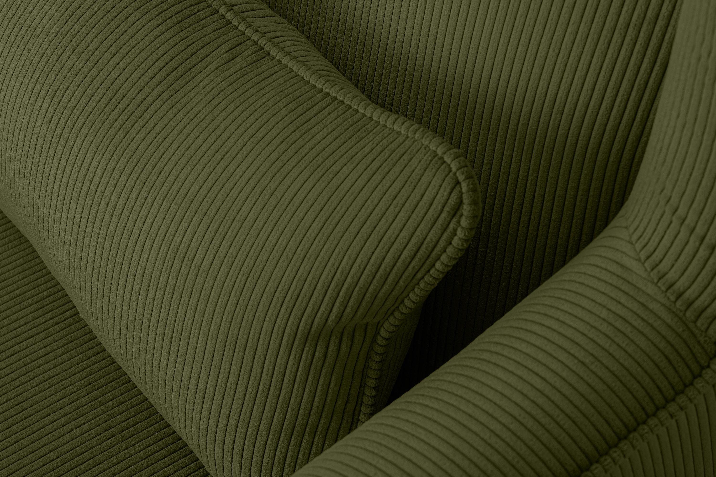 Konsimo Ohrensessel STRALIS Sessel, zeitloses Design, Kissen inklusive hohe dekorativem Füße