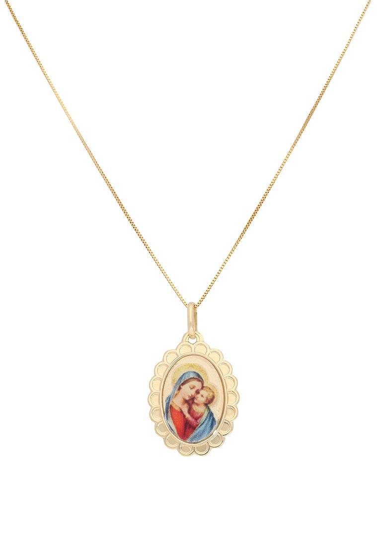 Firetti Kette mit Anhänger Schmuck Geschenk Gold 375 Halsschmuck Halskette Goldkette Venezianer, mit Emaille