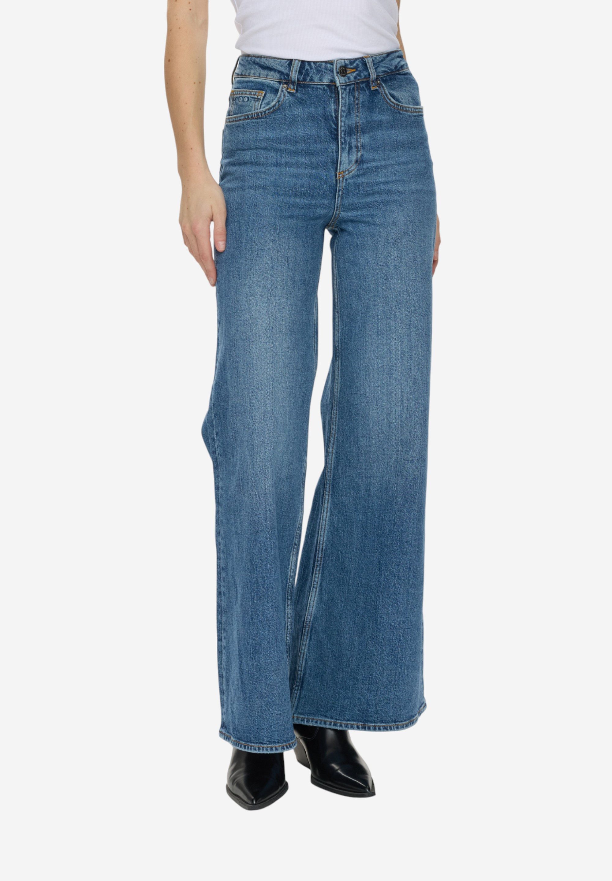 nümph Loose-fit-Jeans NUPISA HR WIDE JEANS