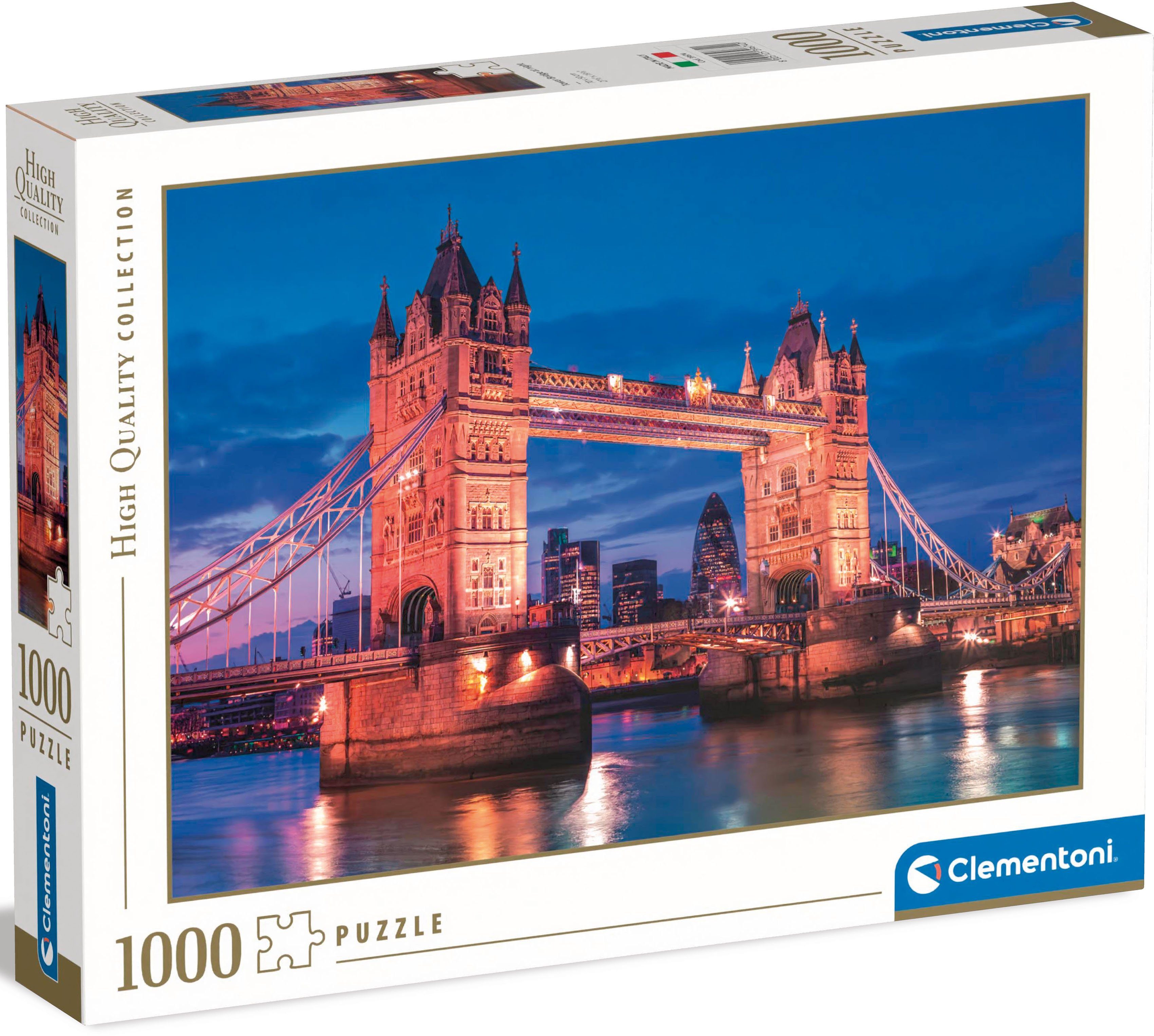 1000 - Puzzle Europe, High Collection, Clementoni® Bridge, weltweit - Wald Made Tower Quality Puzzleteile, in FSC® schützt