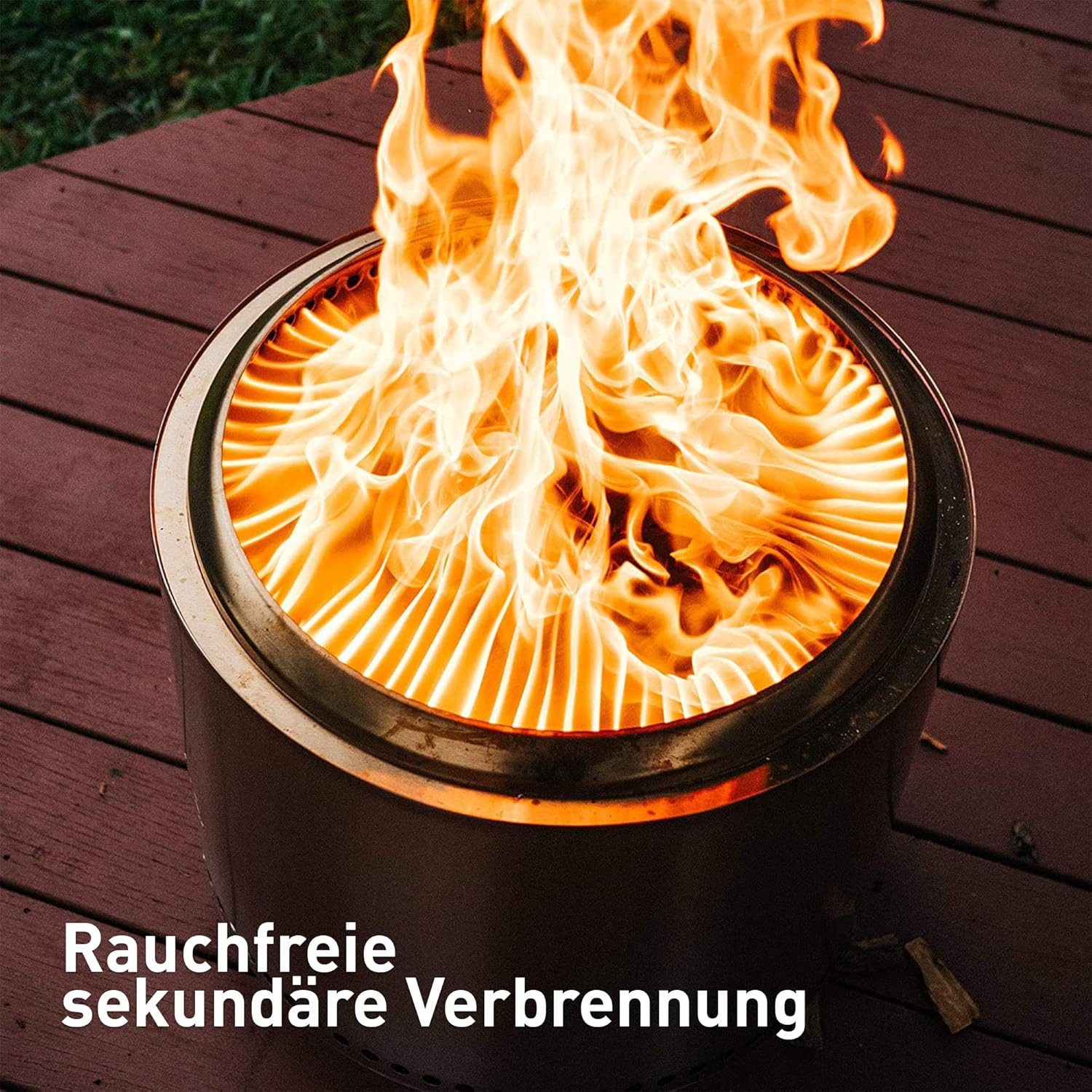 Solo Stove Feuerschale Bonfire, Feuerschale "Bonfire" Kamin aus Edelstahl, rauchfrei, Set, Feuerstelle