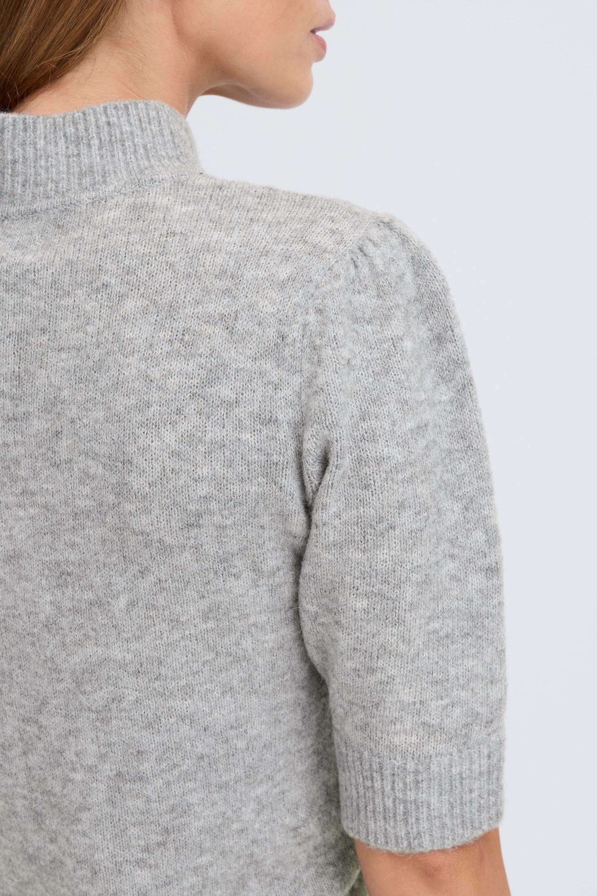 OXMO Strickpullover OXSif Modischer Kurzarm-Pullover