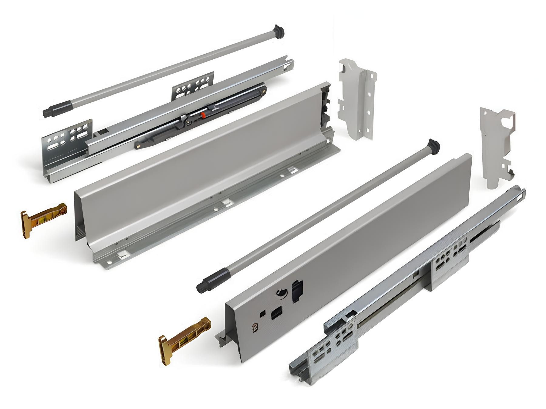 SO-TECH® Schubkasten Schubladensystem Modern Box Zargenhöhe 135 mm, Nennlänge 250-550 mm Soft-Close