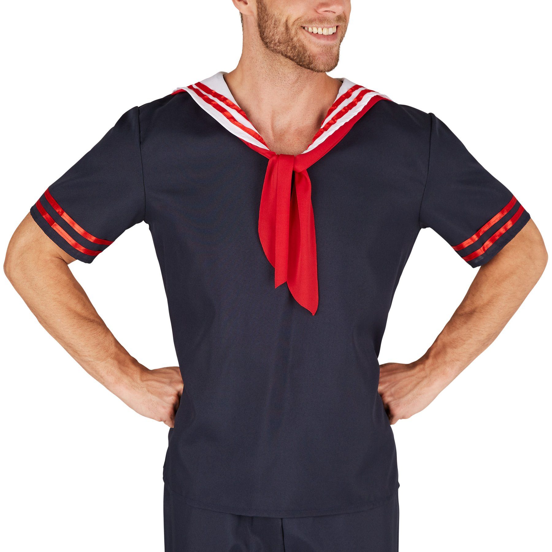 dressforfun Kostüm Herrenkostüm Matrose, Schönes, kurzärmeliges Oberteil