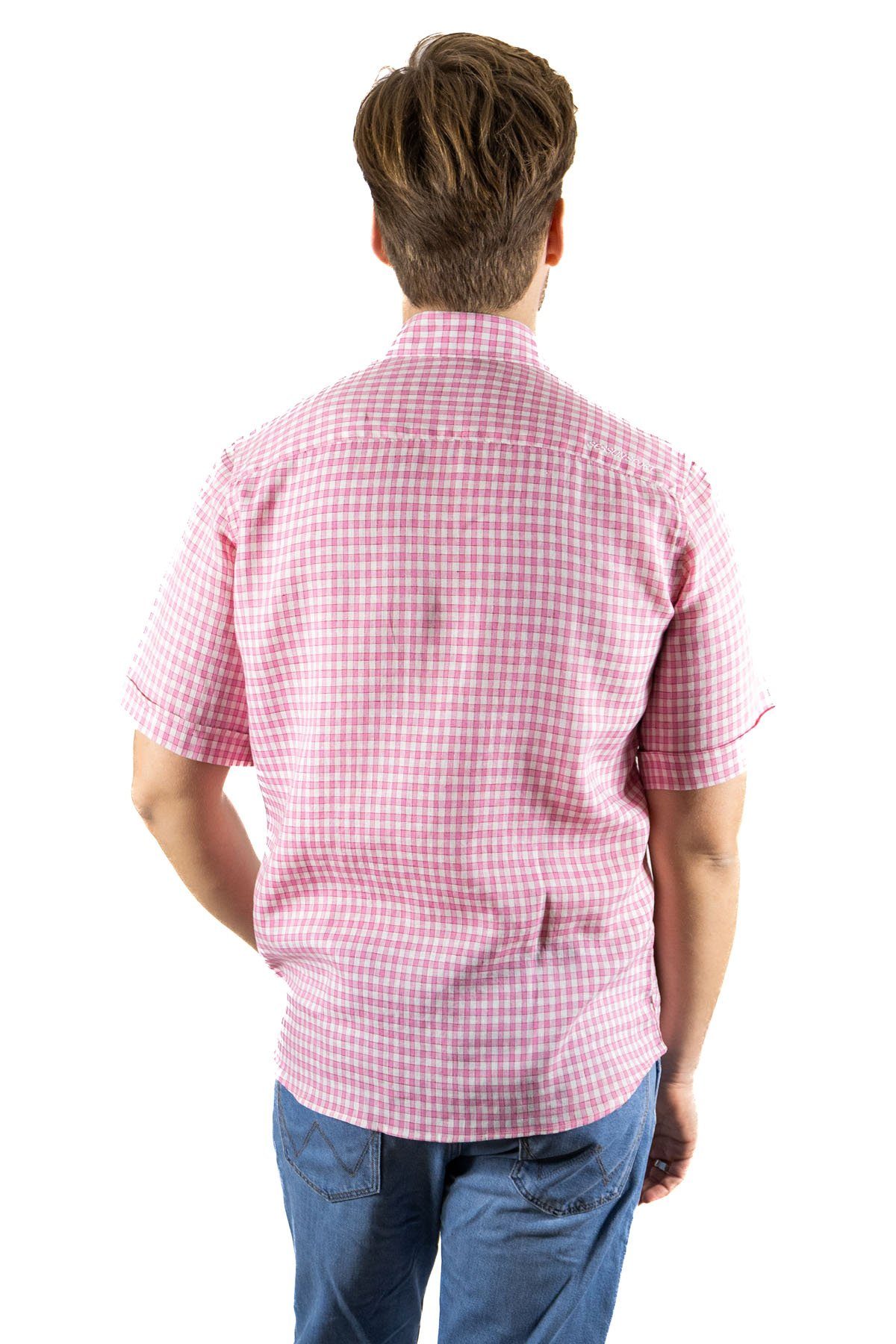 quadratischem Kurzarmhemd mit Musterdetail Kurzarmshirt sessun kleinem