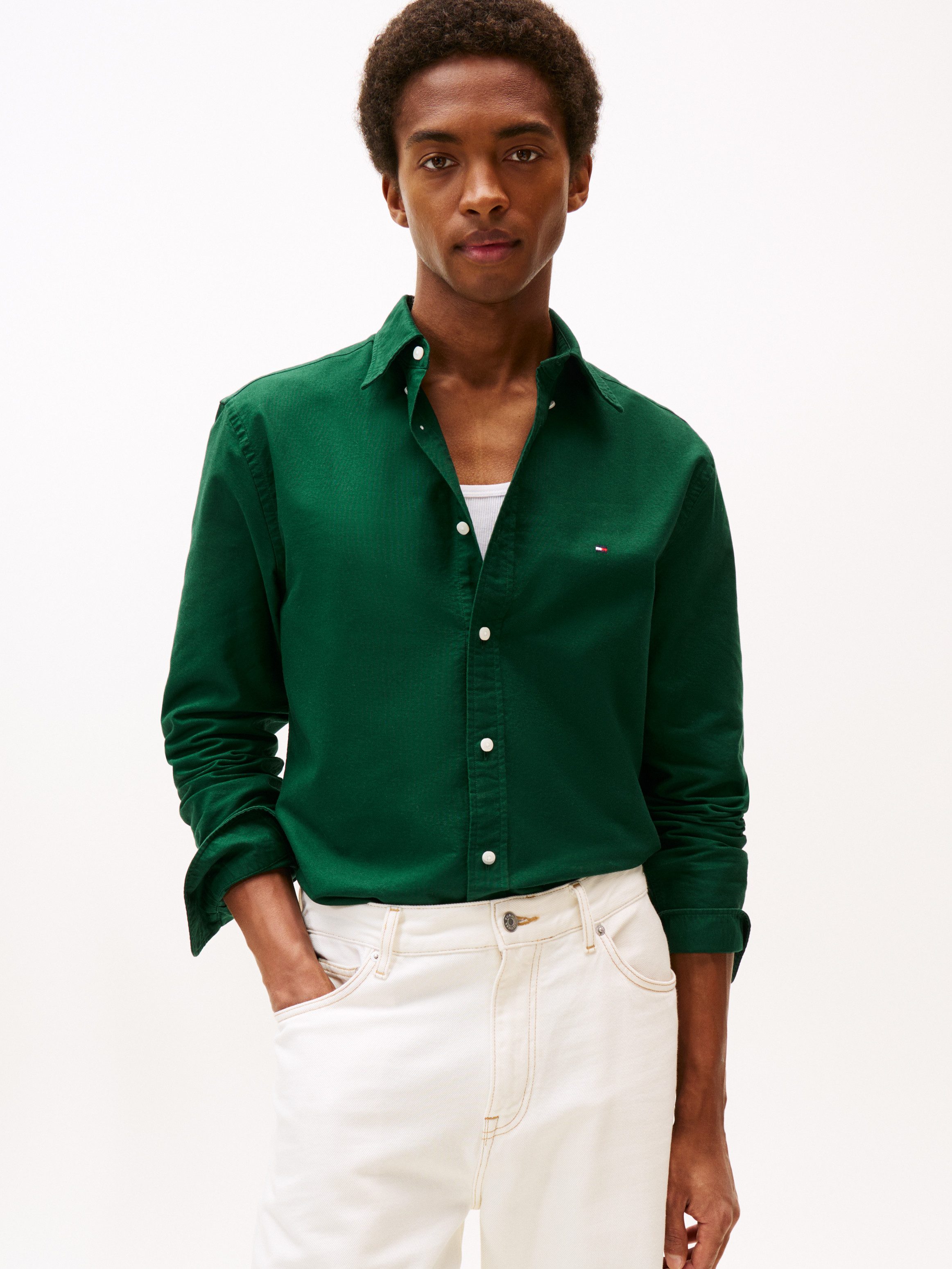 Tommy Hilfiger Langarmhemd SOLID HERITAGE OXFORD RF SHIRT günstig online kaufen