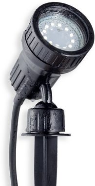 B.K.Licht LED Gartenstrahler, LED wechselbar, Warmweiß, LED, Erd-Spieß, Gartenleuchte, IP44, Wandspo,t Außen-Leuchte, 3W GU10