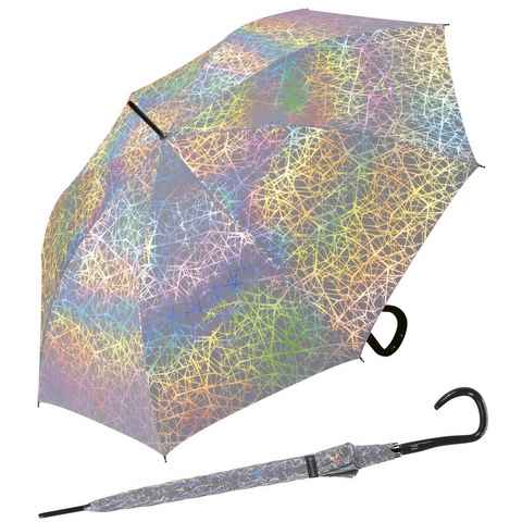 Pierre Cardin Langregenschirm großer Damen-Regenschirm mit Auf-Automatik, schimmernde Perlmut-Effekte für den ganz großen Auftritt