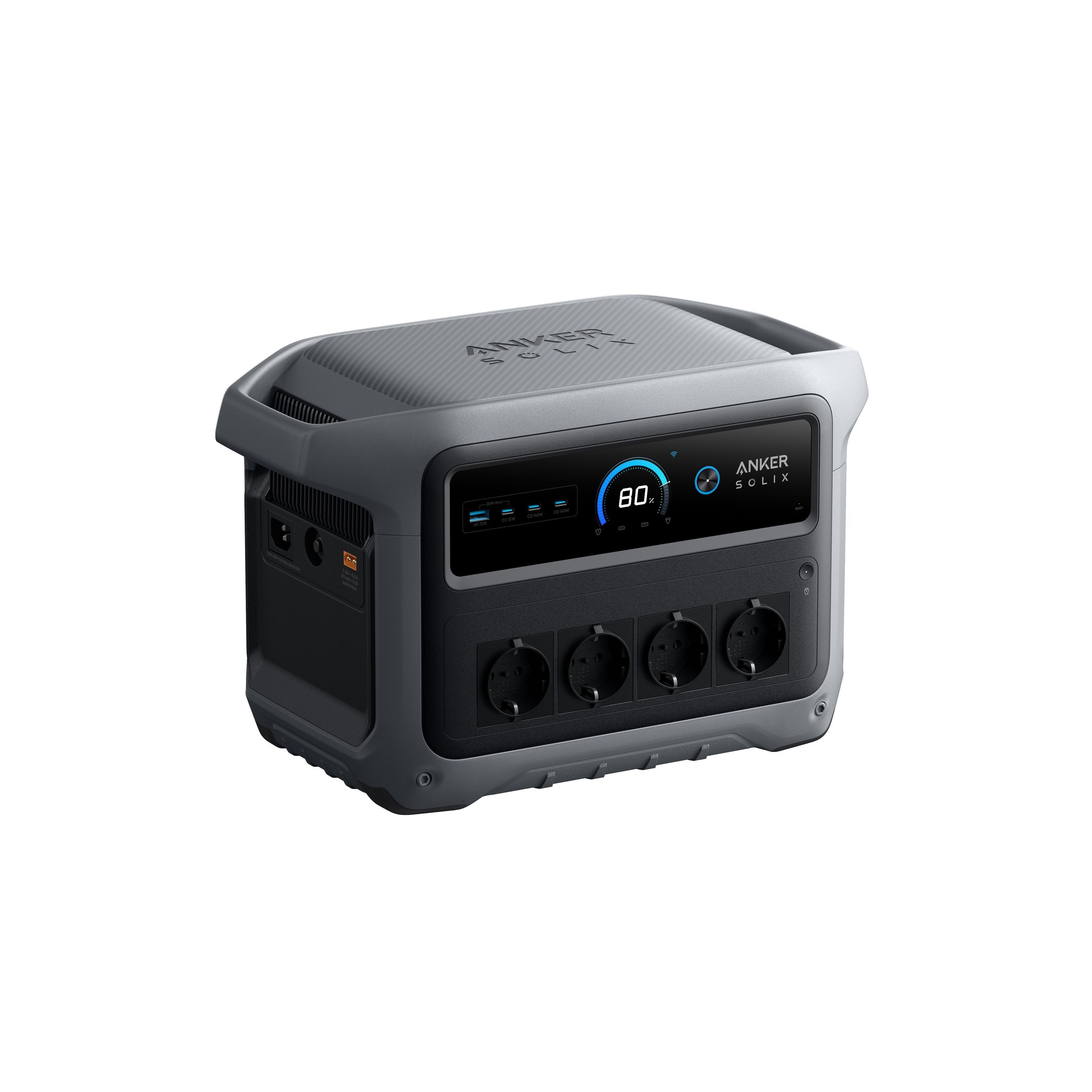 Anker Balkonkraftwerk C1000 Gen 2 Tragbare Powerstation 1024Wh, 2000W Solargenerator, 2000 W, 49 Min. HyperFlash Schnellladung, 10 Anschlüsse für Outdoor & Notstrom