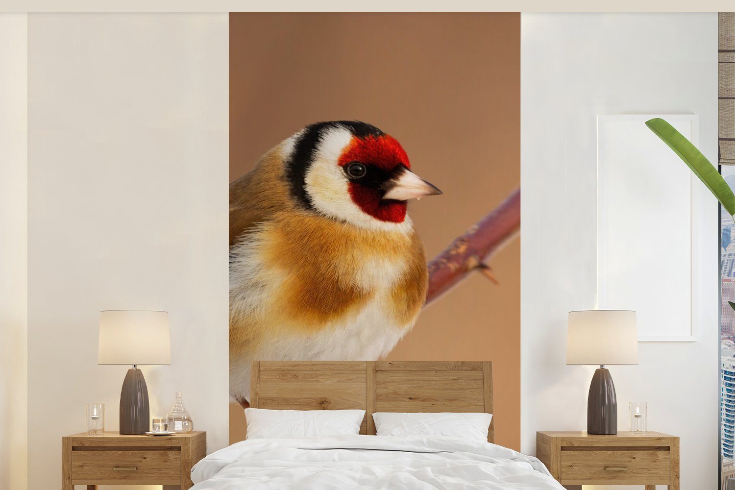 MuchoWow Fototapete Kropftaube - Vogel - Tiere, Matt, bedruckt, (2 St), Vliestapete für Wohnzimmer Schlafzimmer Küche, Fototapete