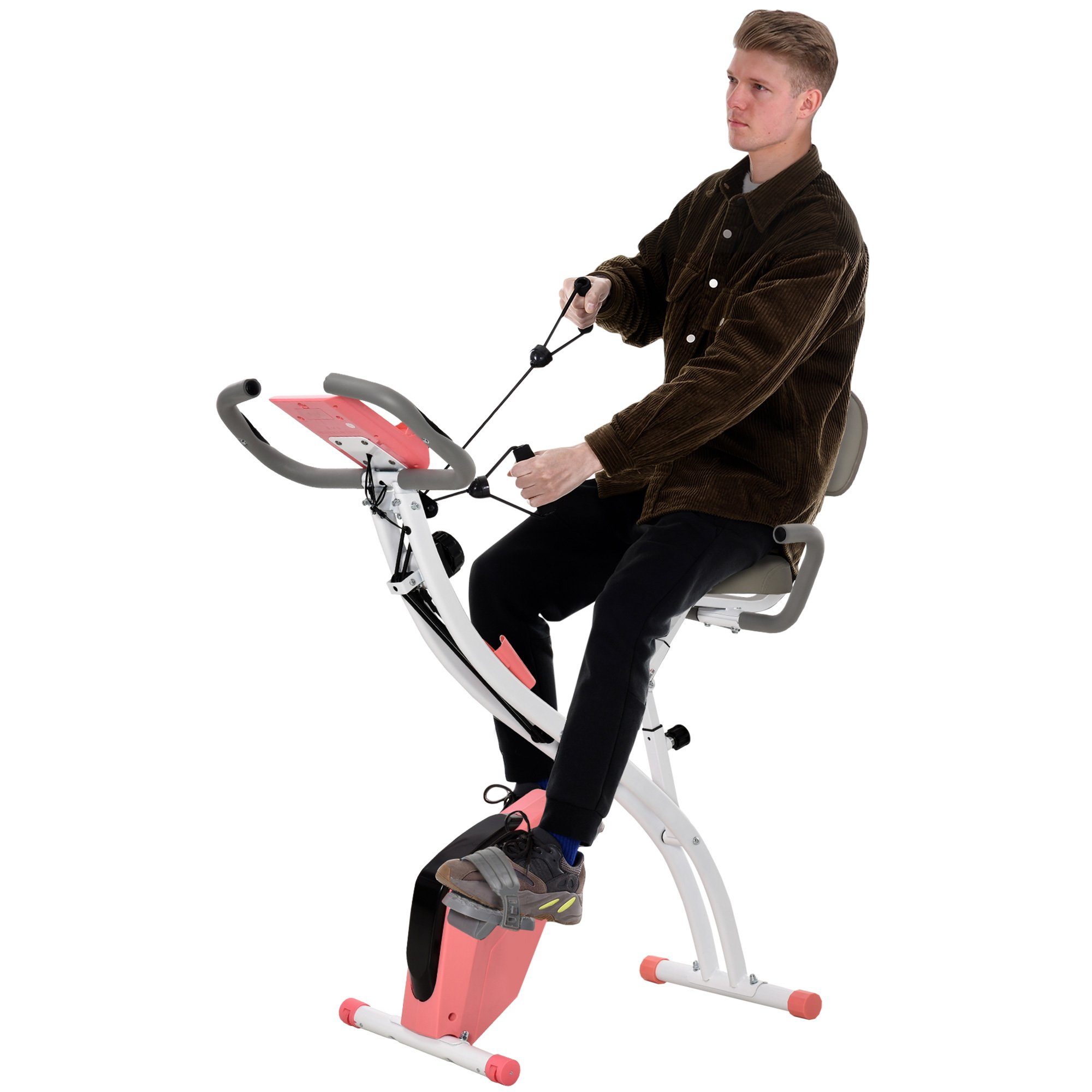 HOMCOM Heimtrainer Fahrradtrainer mit LCD Display