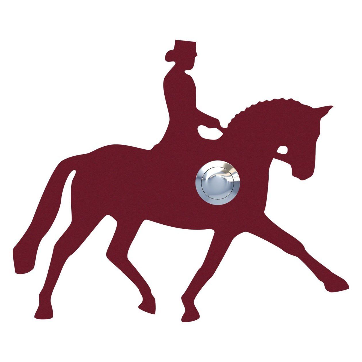 Bravios Briefkasten Klingeltaster Rot Dressurpferd