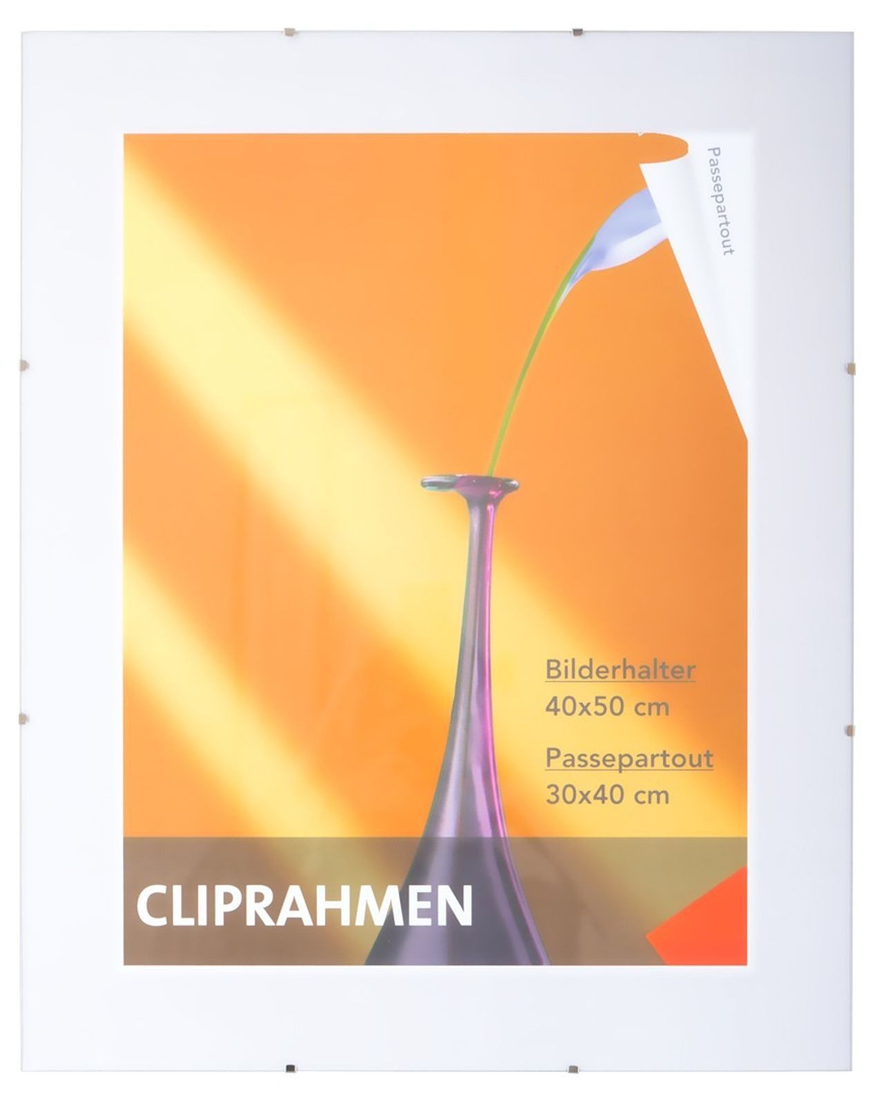 BURI Bilderrahmen Rahmenlos Bilderhalter Bilderrahmen 40x50 cm