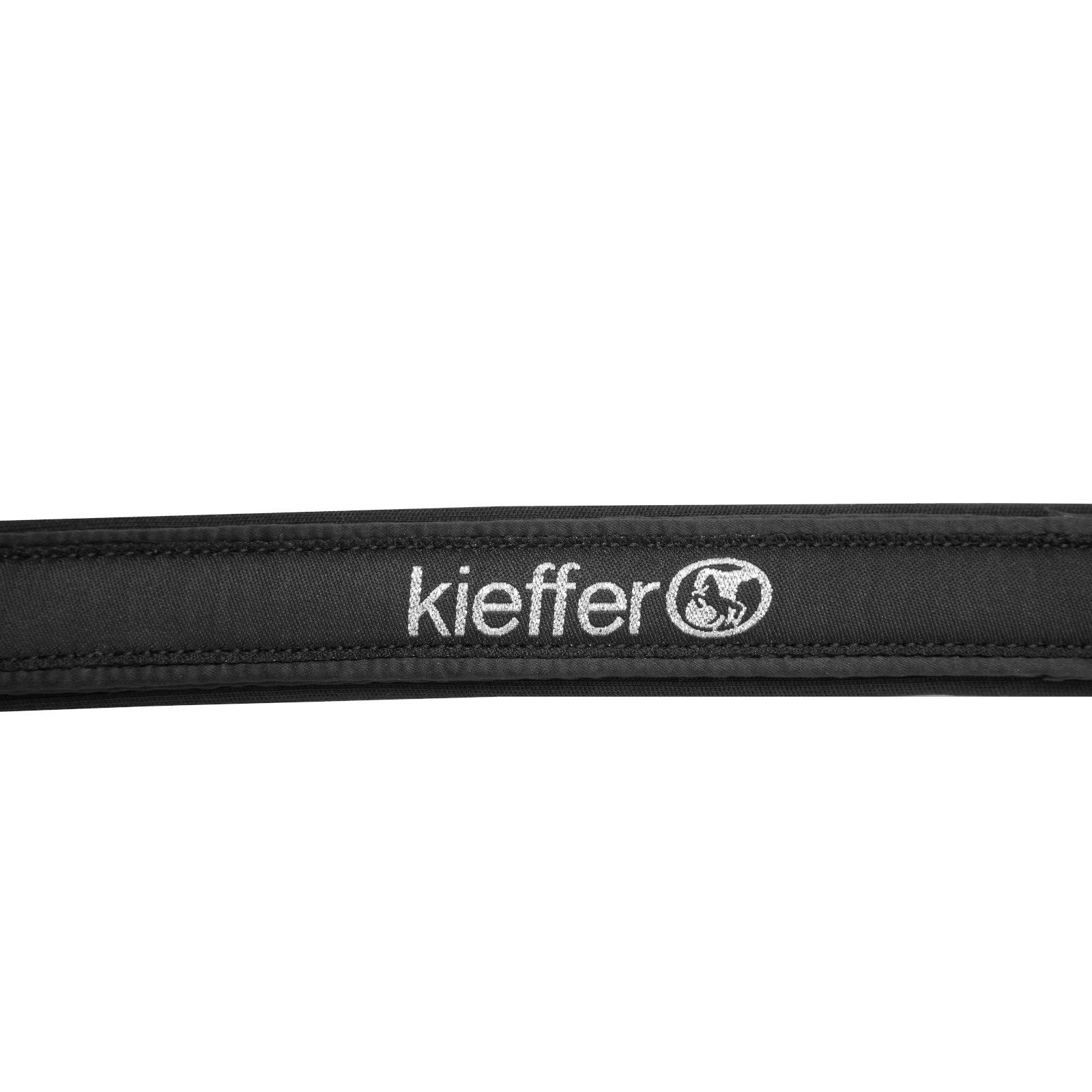 Kieffer Halfter Nylonhalfter unterlegt, Stallhalfter Satin Shine, Schwarz, Warmblut, Nylon