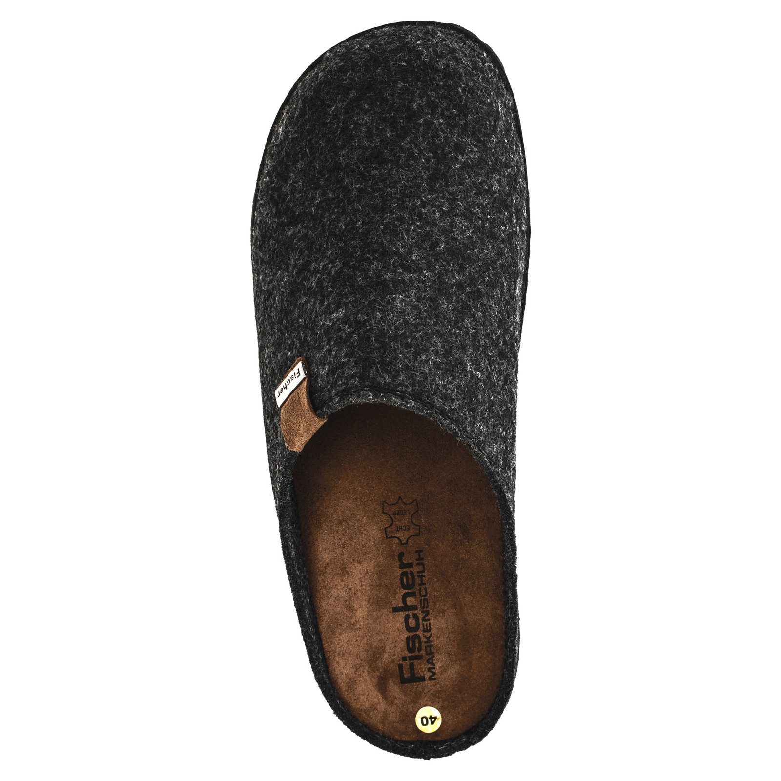Fischer-Markenschuh Pantoffeln Helge Hausschuh mit herausnehmbarer Einlegesohle – Bild 5 von 5