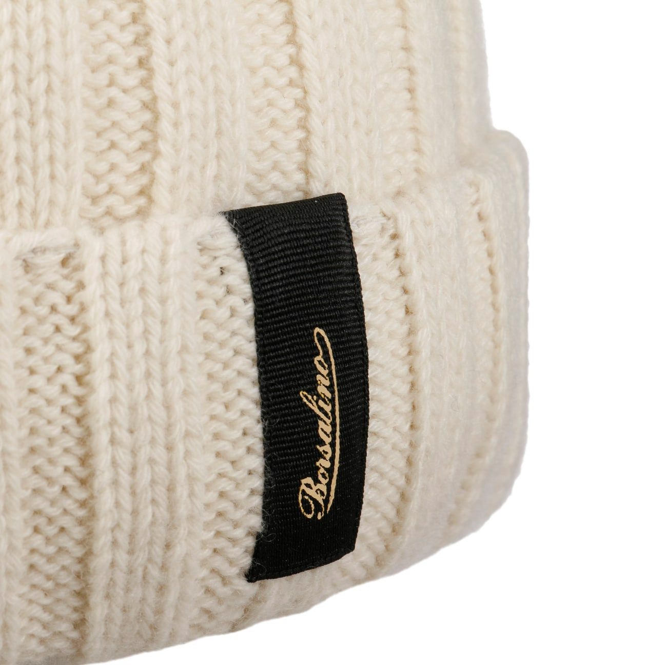 Borsalino Beanie (1-St) Umschlagmütze mit Umschlag, Made in Italy