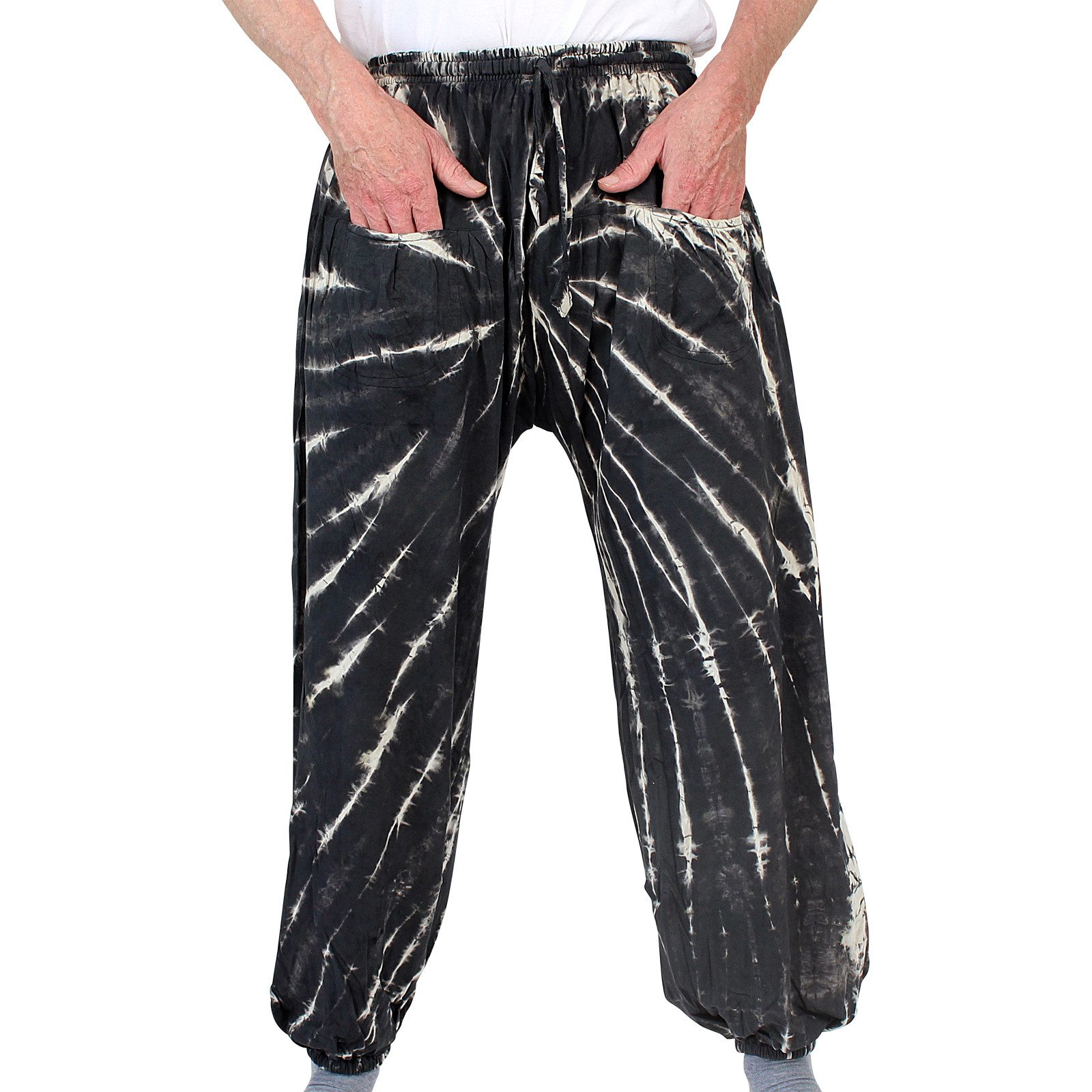 BUDDHA arts&more Haremshose Gebatikte Ballonhose aus Nepal Handarbeit Gebatikt