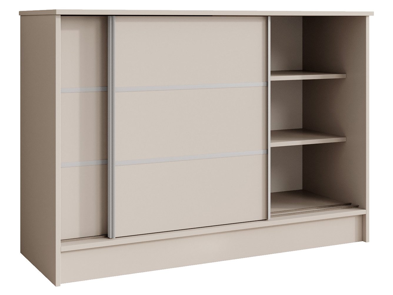Beautysofa Kommode MIRELA mit 2 Schiebetüren (in 100 cm, 120 cm oder 160 cm, verschiedene Farben), mit dekorativen Sprossen – Bild 3 von 5