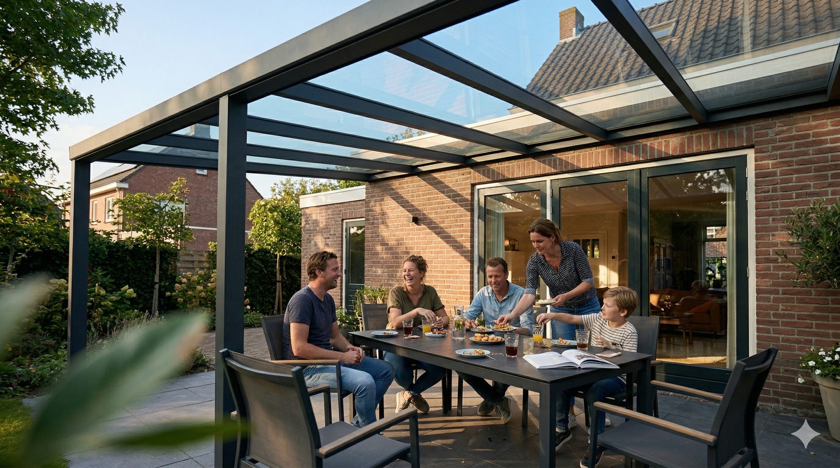 Terrasse2000 Terrassendach Terrassenüberdachung Salzburg Aluminium mit Stegplatten, BxT: 306x250 cm