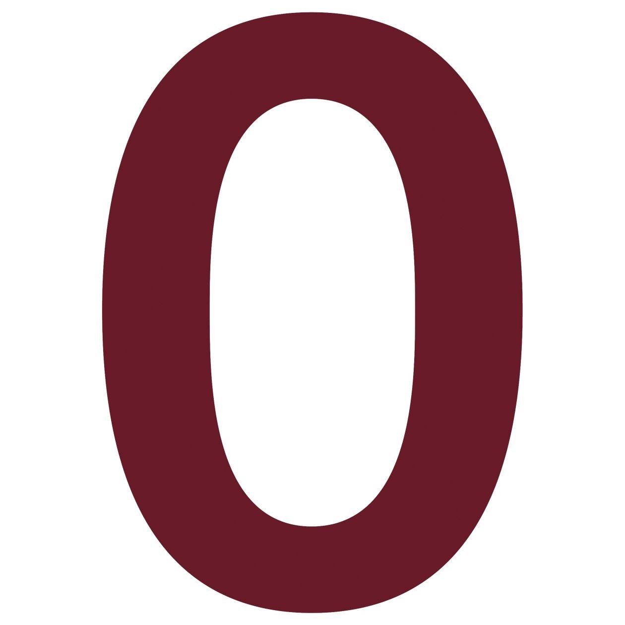Bravios Briefkasten Hausnummer ''0'' Rot