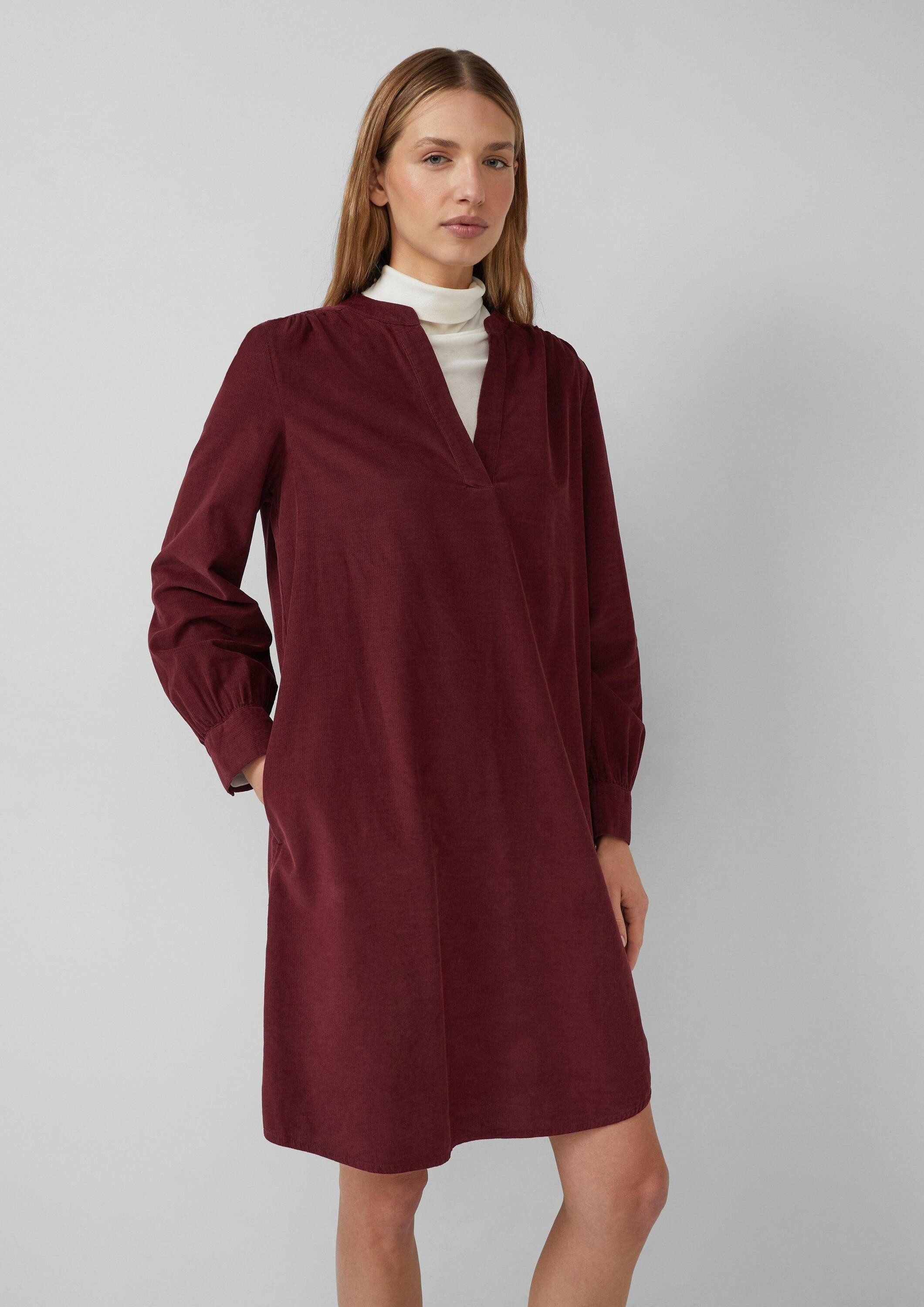s.Oliver Minikleid Kleid Feincord-Kleid mit seitlichen günstig online kaufen