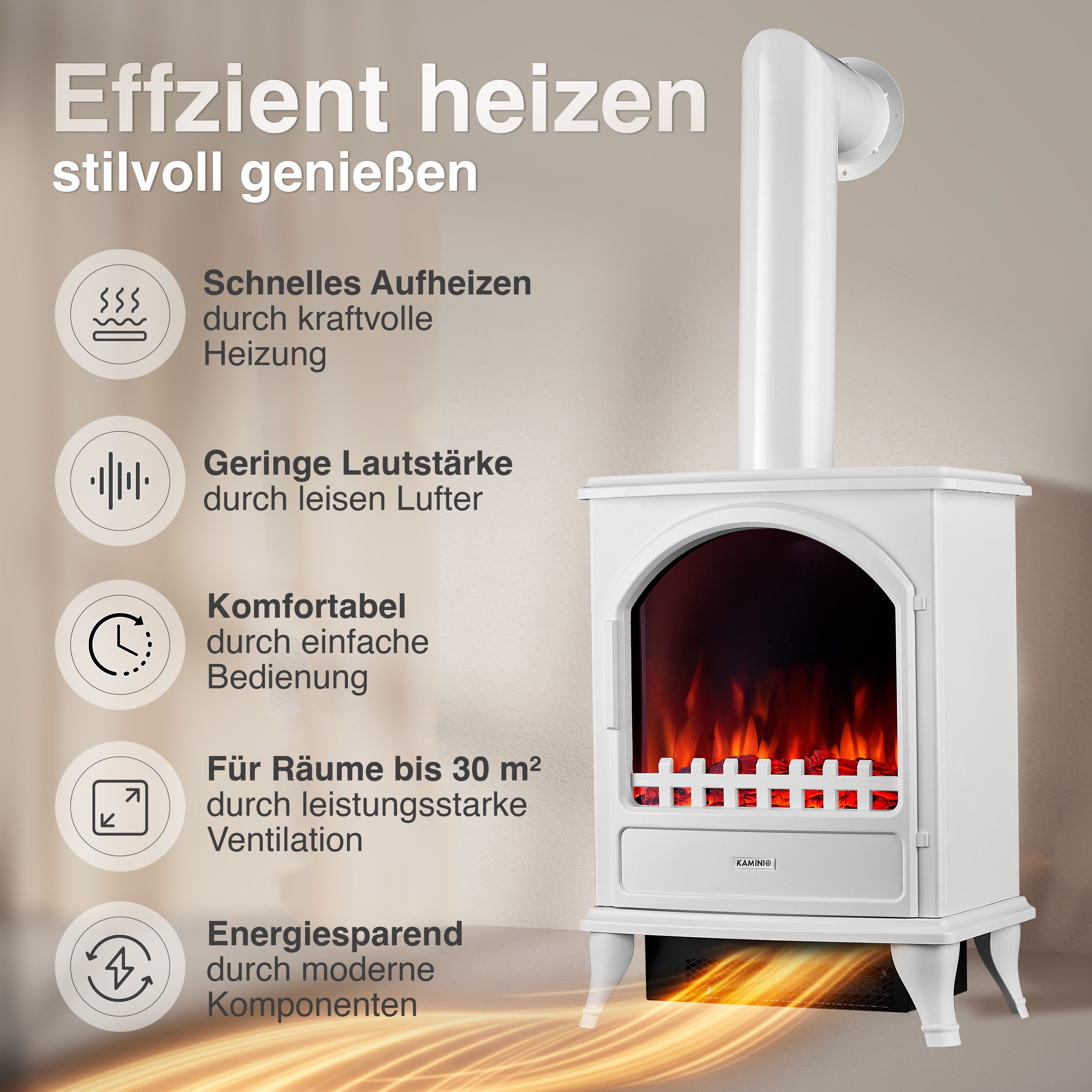 KAMINIO Elektrokamin LENI, Elektrischer Kamin mit günstig online kaufen