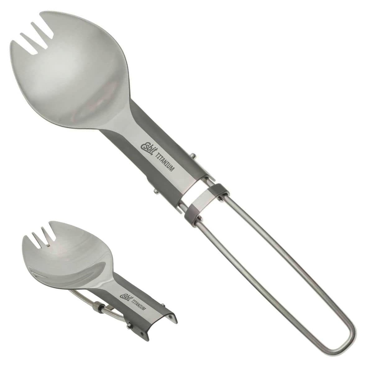 Esbit Besteck-Set Esbit Titan Gabel / Löffel 2in1 klappbar, 1 Personen