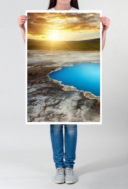 Sinus Art Poster 90x60cm Poster Thermalquelle Blahver bei Hveravellir Island