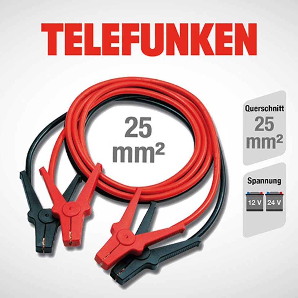 Telefunken Telefunken Starthilfekabel TSHK Starthilfekabel, (3500 cm), 3500  cm Länge je Kabel | Starthilfekabel