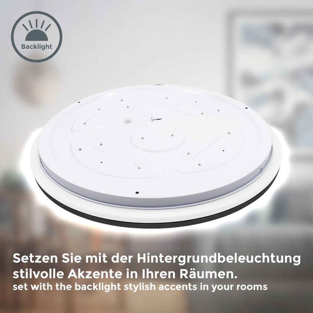 B.K.Licht Deckenleuchte LED Deckenlampe 38cm Backlight günstig online kaufen