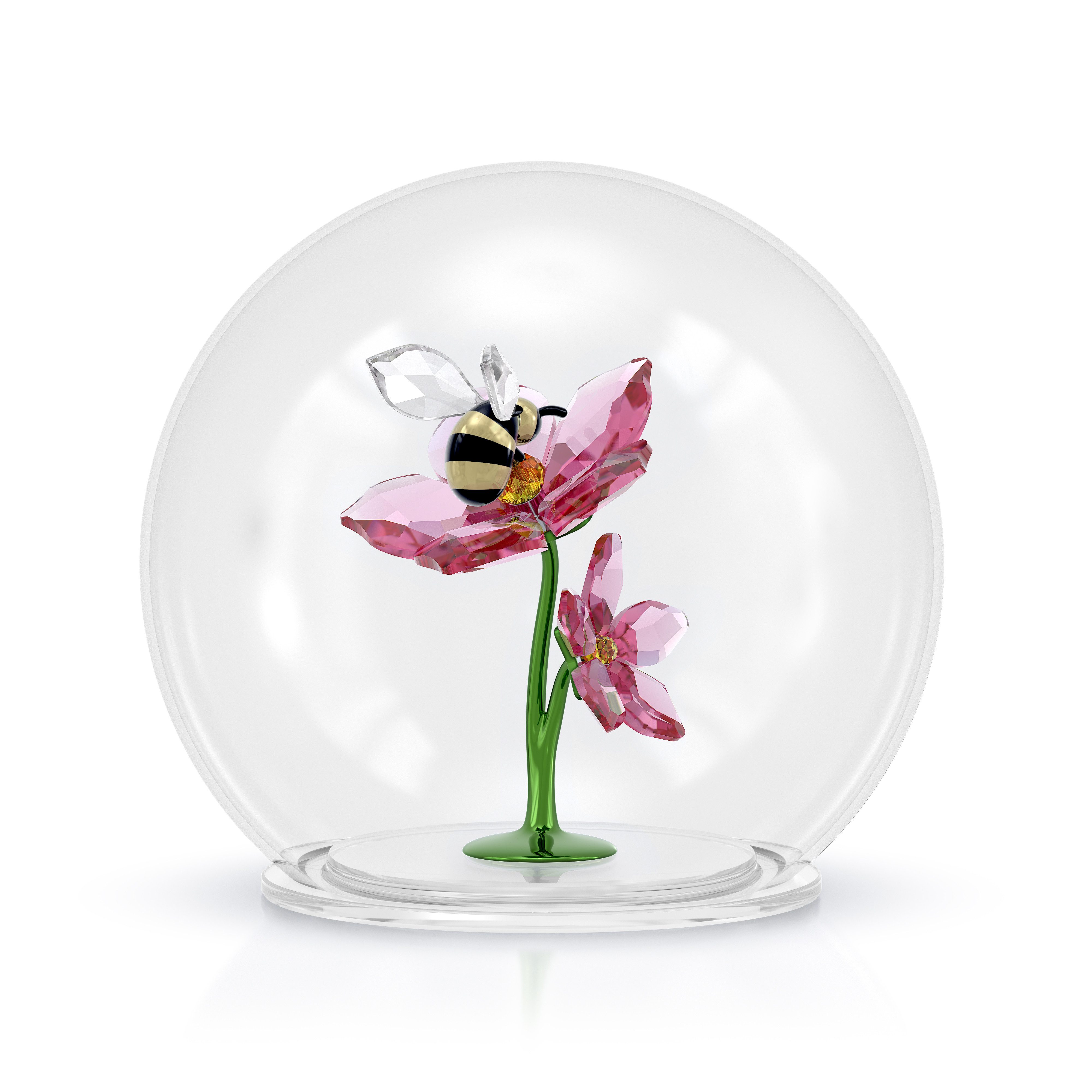 Swarovski Glasblume Kristallfigur Sammelfigur IDYLLIA GLASS BALL BEE AND FLOWERS (1 St), Swarovski® Kristall
