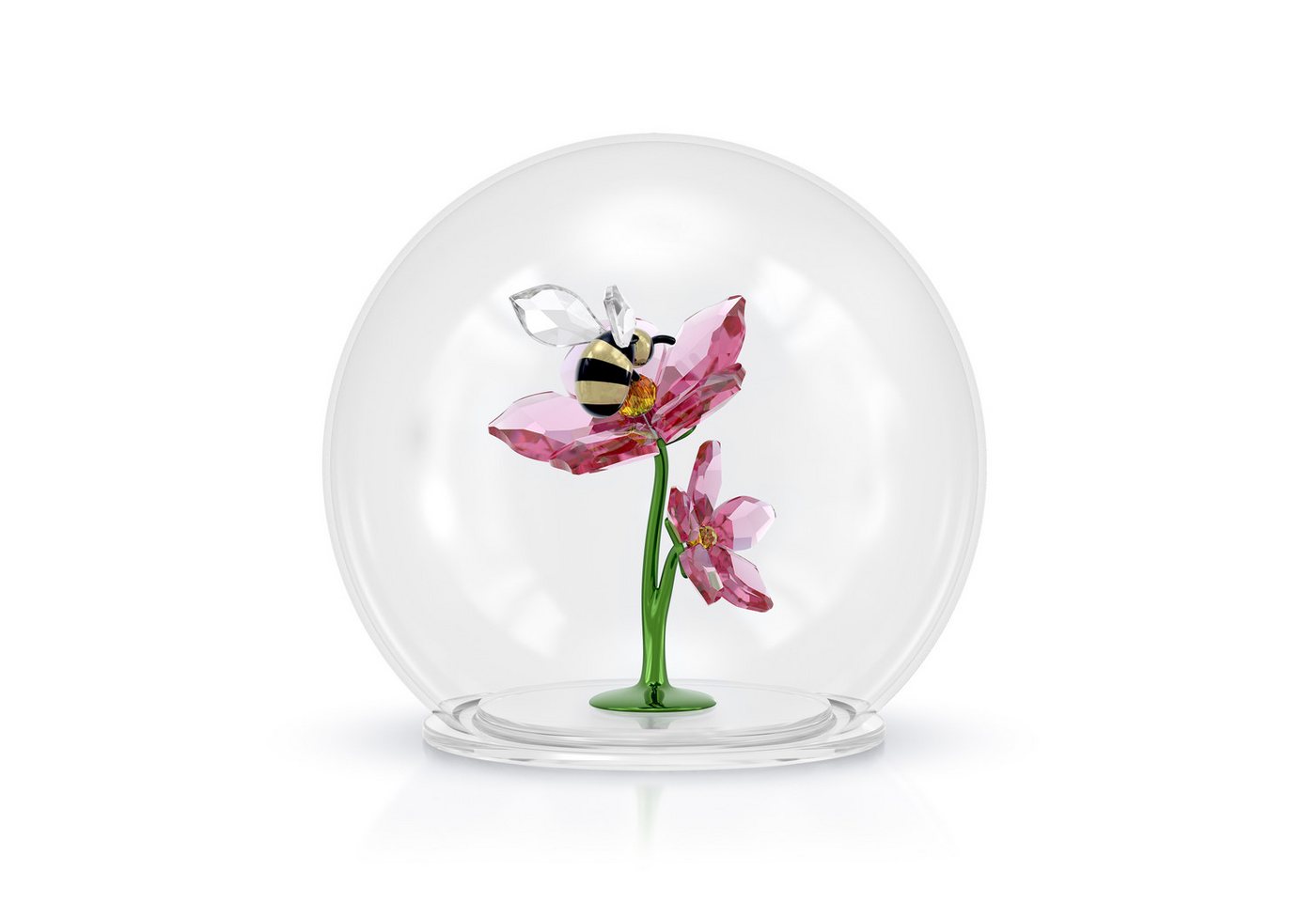 Swarovski Glasblume Kristallfigur Sammelfigur IDYLLIA GLASS BALL BEE AND FLOWERS (1 St), Swarovski® Kristall