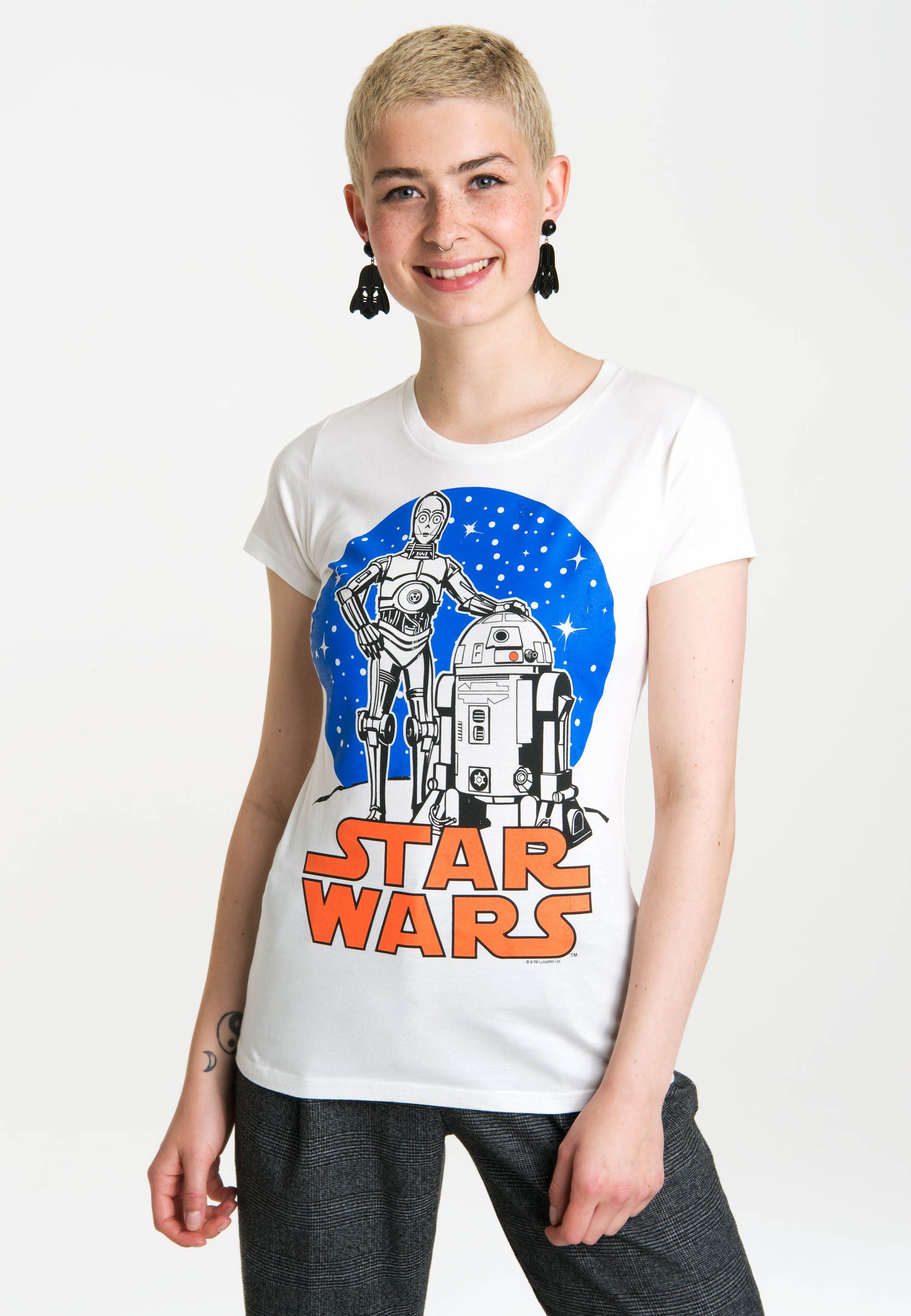 LOGOSHIRT T-Shirt Star Wars Droids mit coolem Retro-Druck