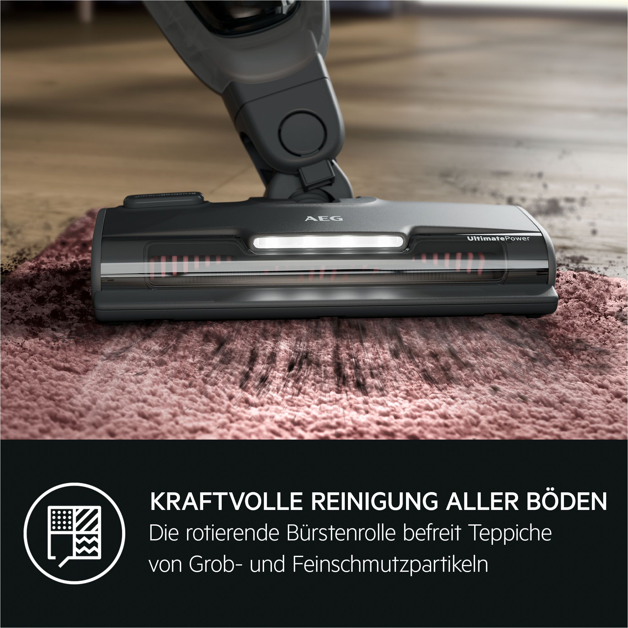 AEG Akku-Hand-und Stielstaubsauger CLEAN 5000 ÖKO (AS52B21OKO), beutellos, 2in1, leise 79 dB(A), 74 % Recyclingmaterial, bis zu 50 Min. Laufzeit