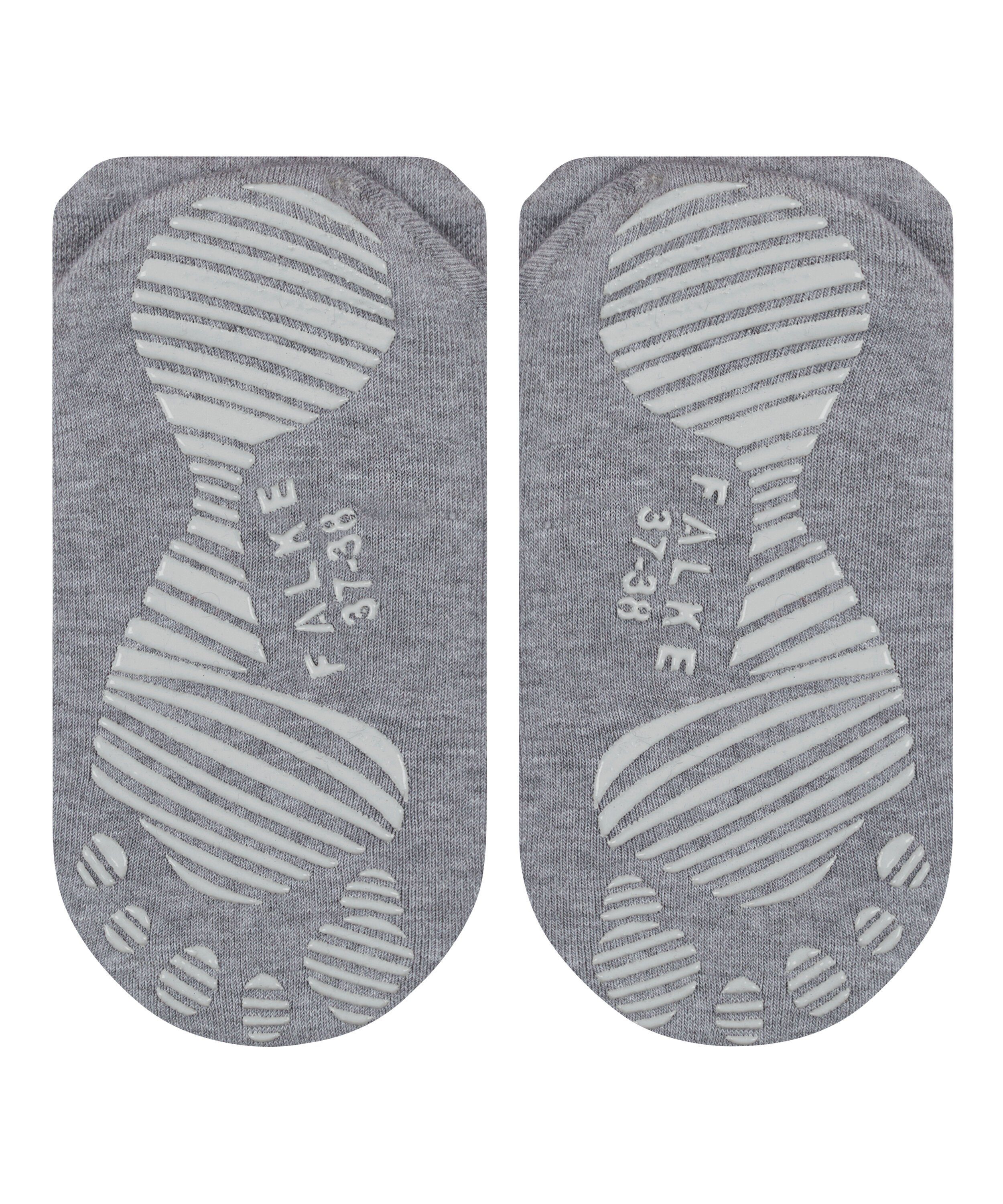 FALKE Sneakersocken Noppendruck Sohle (1-Paar) rutschhemmendem Kick mit der grey (3775) light Cool auf mel
