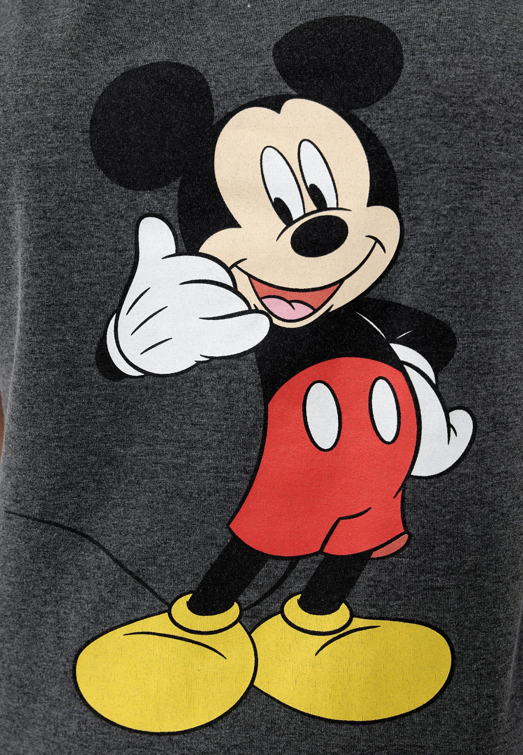 Bio-Baumwolle Recovered zertifizierte Mickey Kohlegrau Phone GOTS T-Shirt Mouse