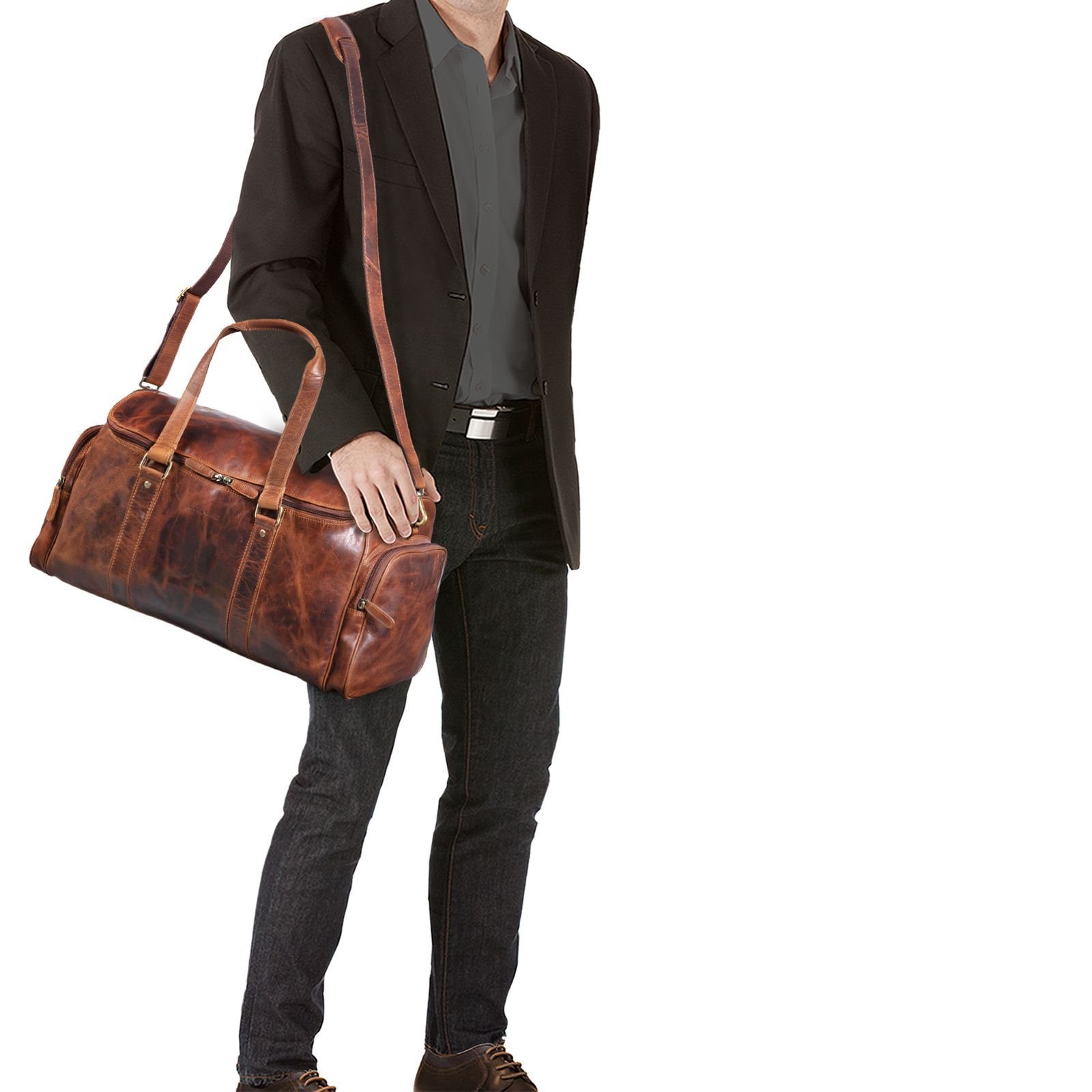 STILORD Weekender "Myles" Vintage Weekender Reisetasche Herren Leder zum Um günstig online kaufen