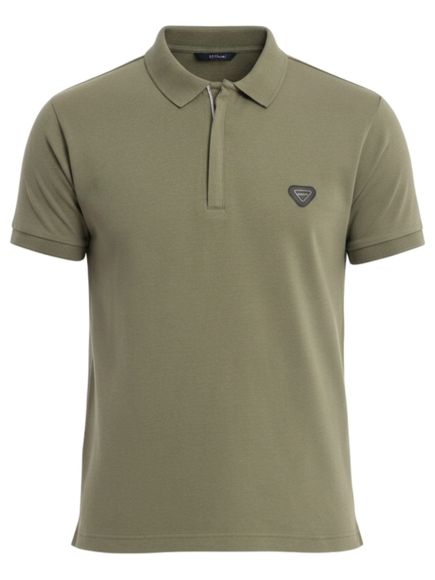 OMBRE Poloshirt Poloshirt mit Reißverschlussausschnitt