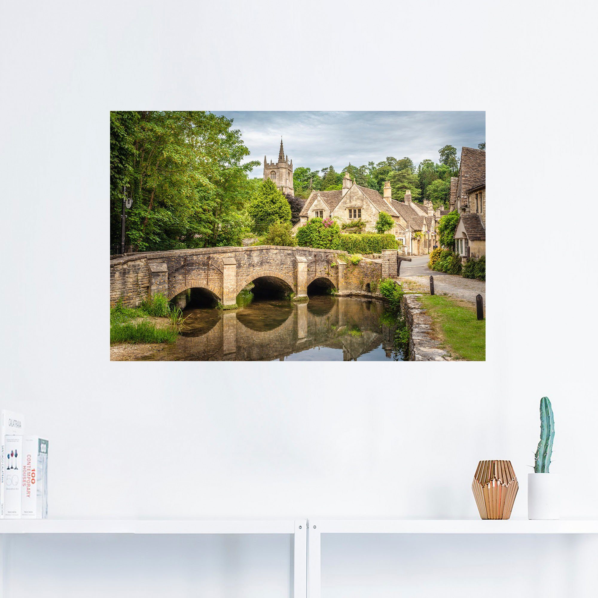 Artland Wandbild »Dorf Castle Combe, Wiltshire, England«, Brücken (1 Stück), in vielen Größen & Produktarten - Alubild / Outdoorbild für den Außenbereich, Leinwandbild, Poster, Wandaufkleber / Wandtattoo auch für Badezimmer geeignet-HomeTrends